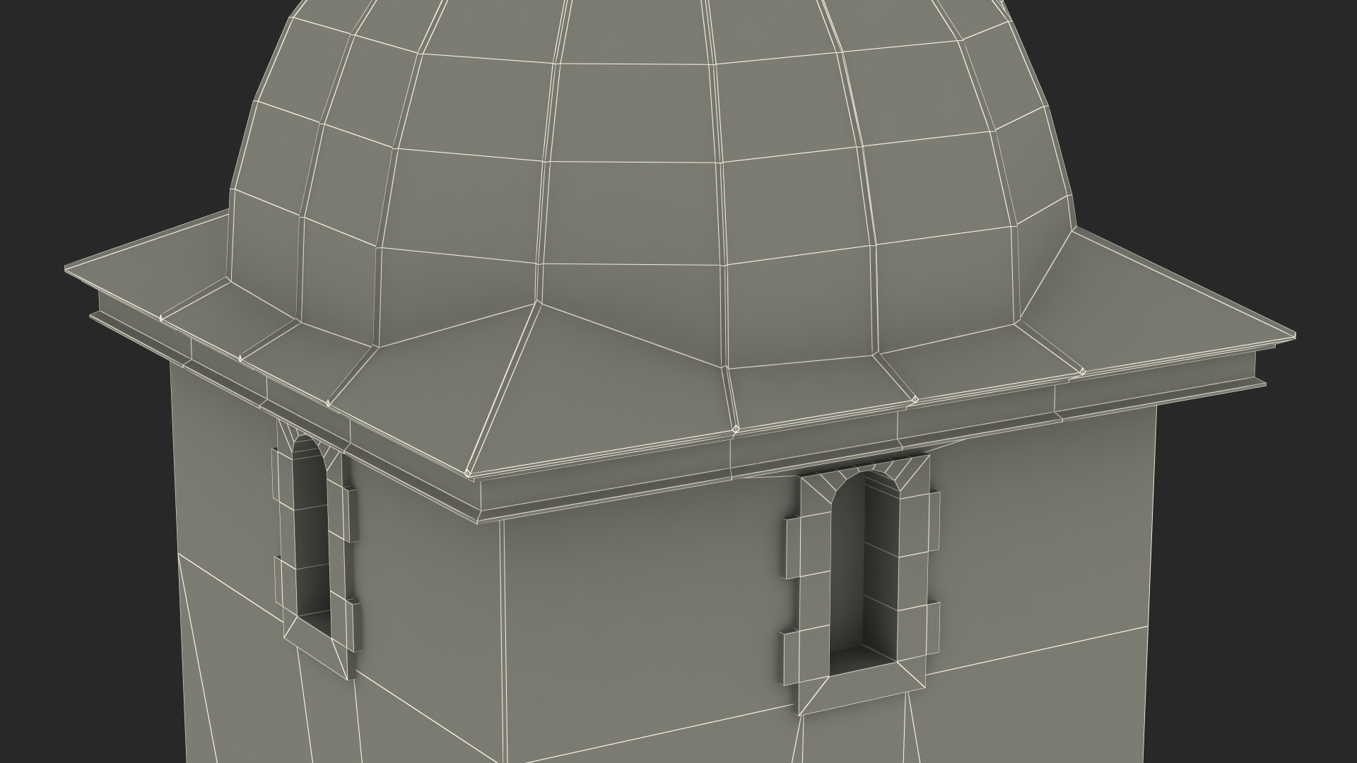 3D Ancient Tower of Castle with Weather Vane
