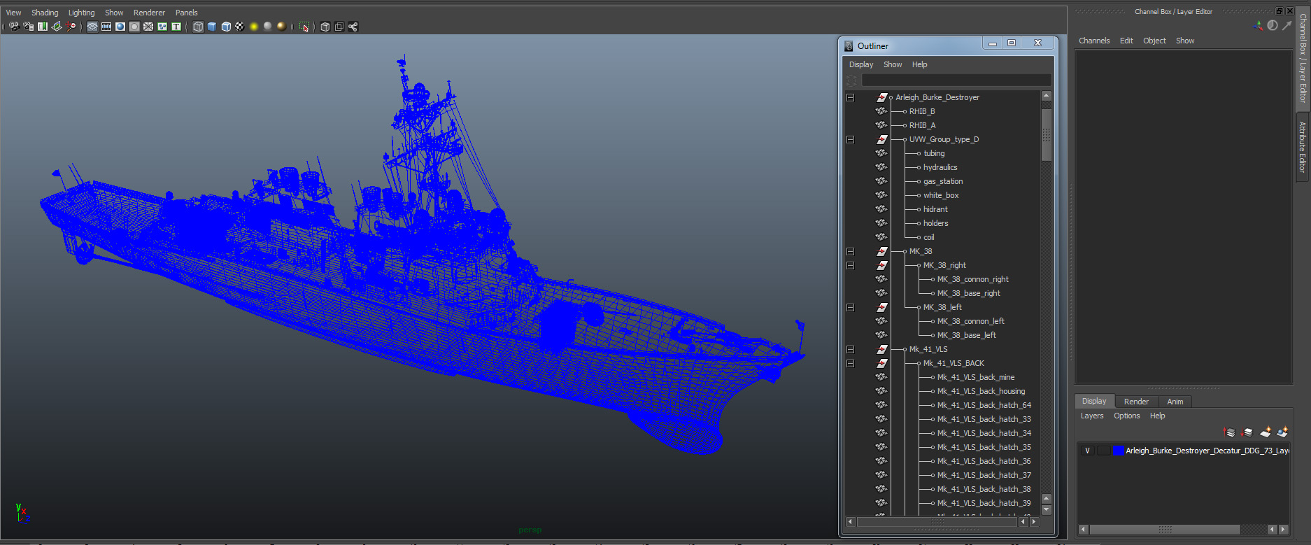 3D Arleigh Burke Destroyer Decatur DDG 73 model