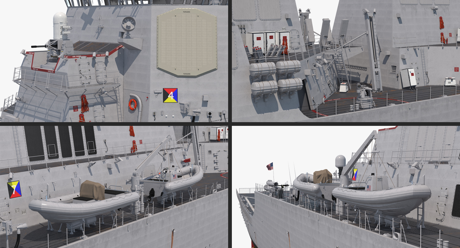 3D Arleigh Burke Destroyer Decatur DDG 73 model