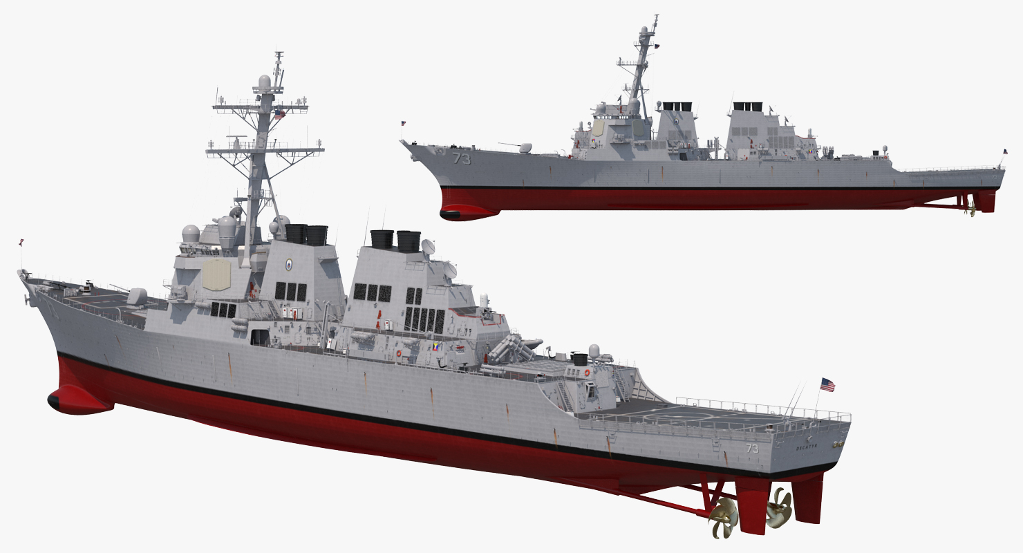 3D Arleigh Burke Destroyer Decatur DDG 73 model