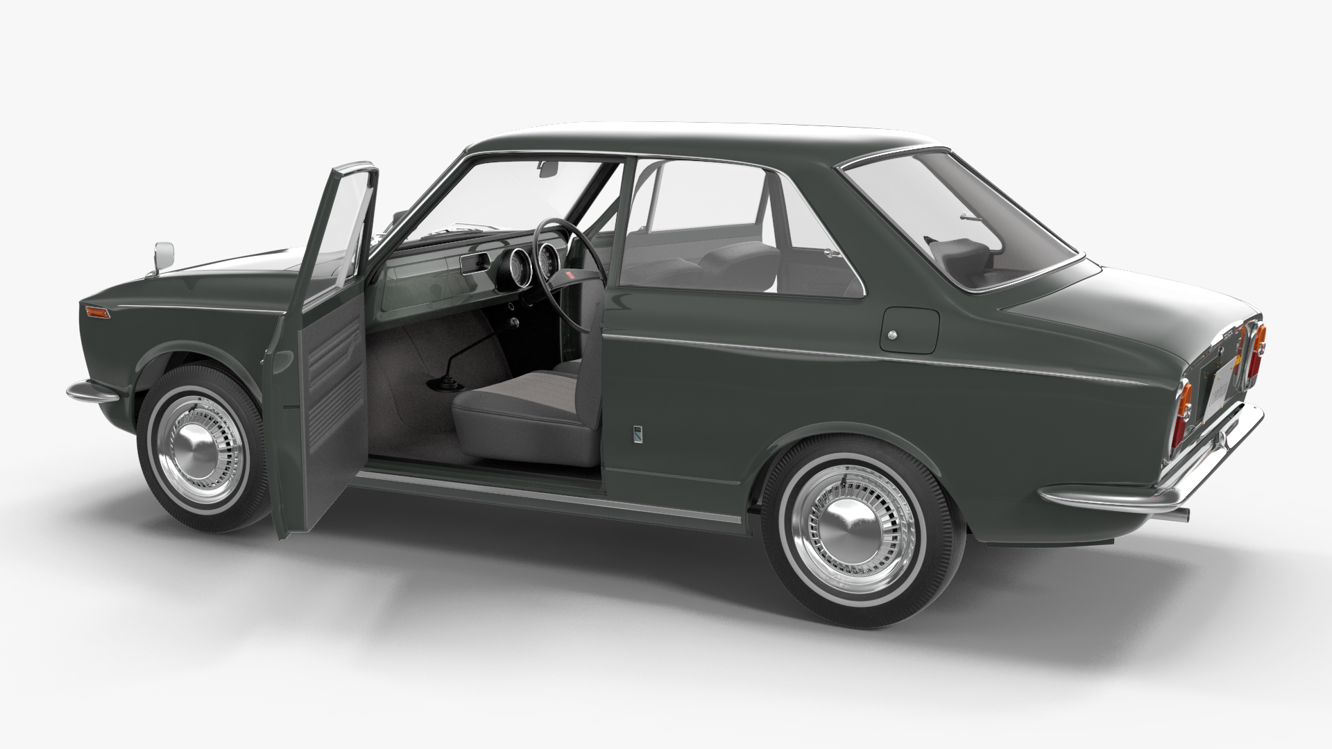 Toyota Corolla E10 1966 Simple Interior Gray 3D model