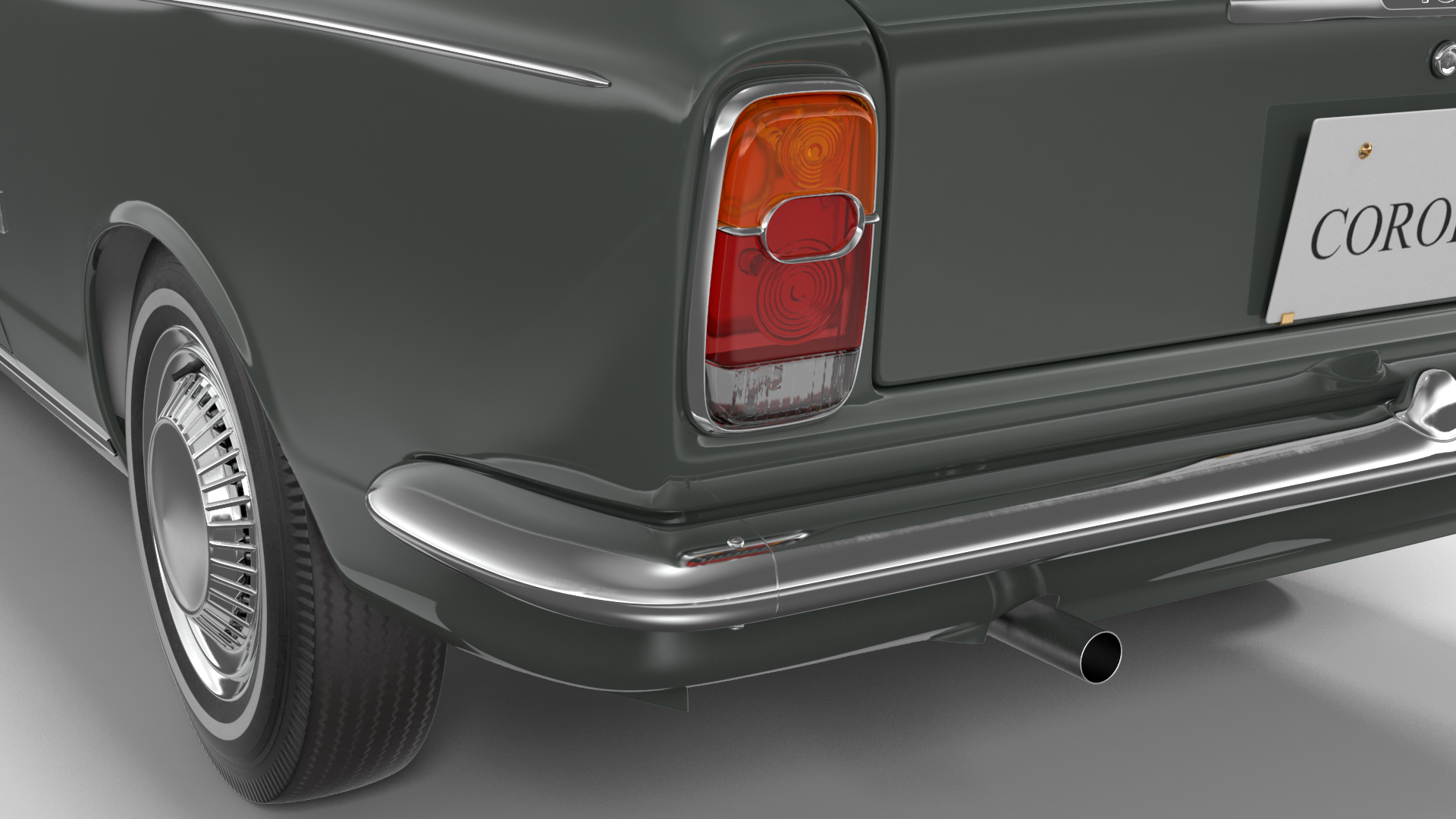 Toyota Corolla E10 1966 Simple Interior Gray 3D model