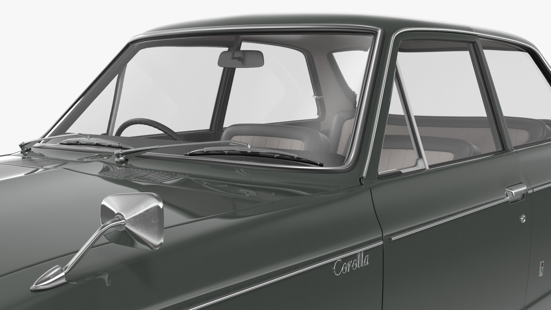 Toyota Corolla E10 1966 Simple Interior Gray 3D model