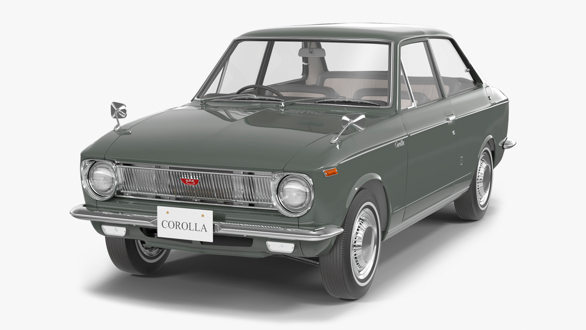 Toyota Corolla E10 1966 Simple Interior Gray 3D model
