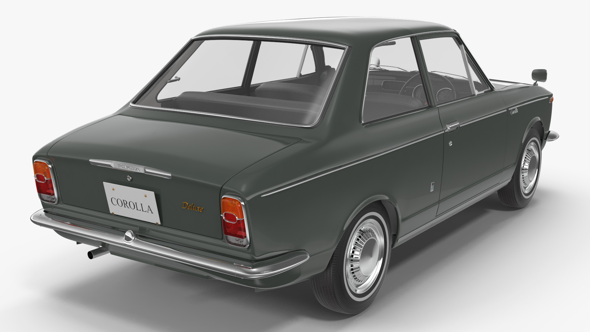 Toyota Corolla E10 1966 Simple Interior Gray 3D model