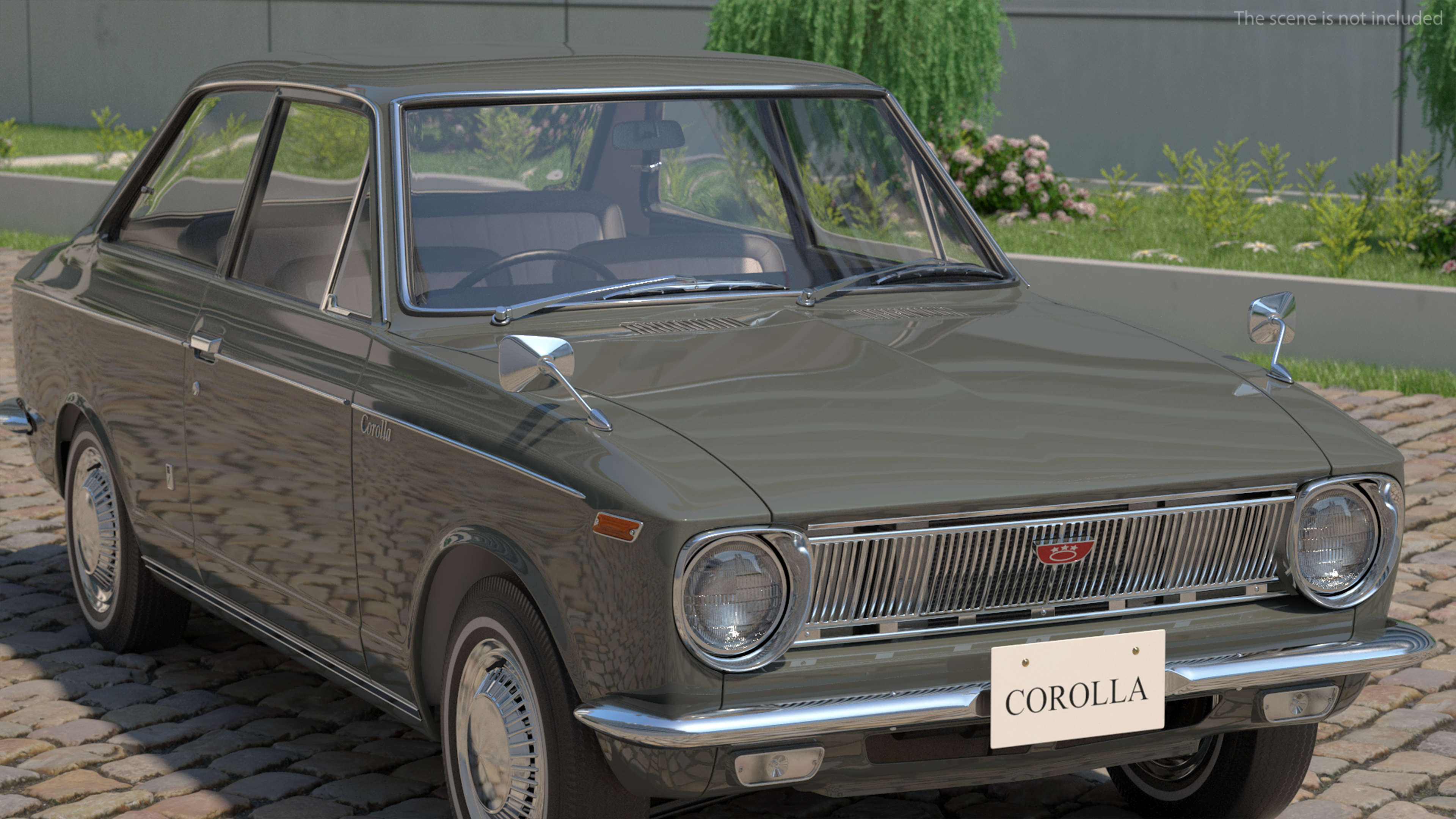 Toyota Corolla E10 1966 Simple Interior Gray 3D model