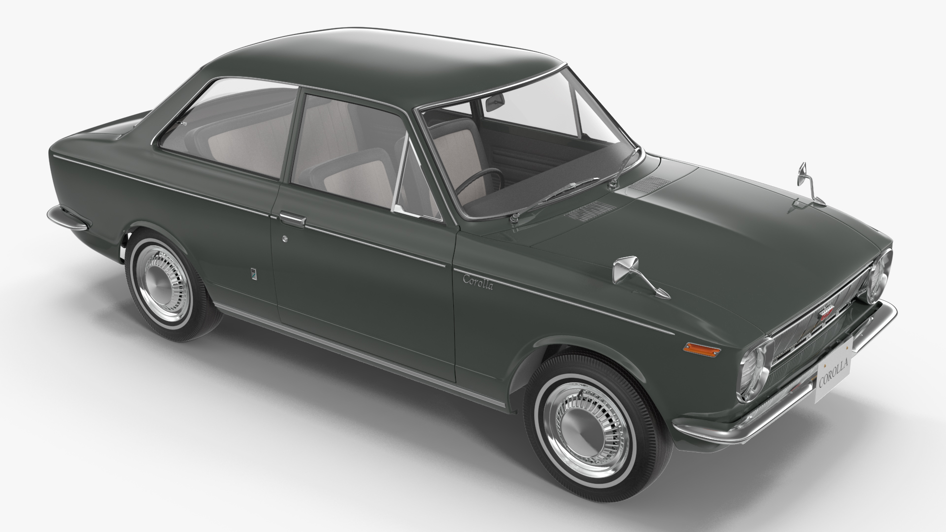 Toyota Corolla E10 1966 Simple Interior Gray 3D model