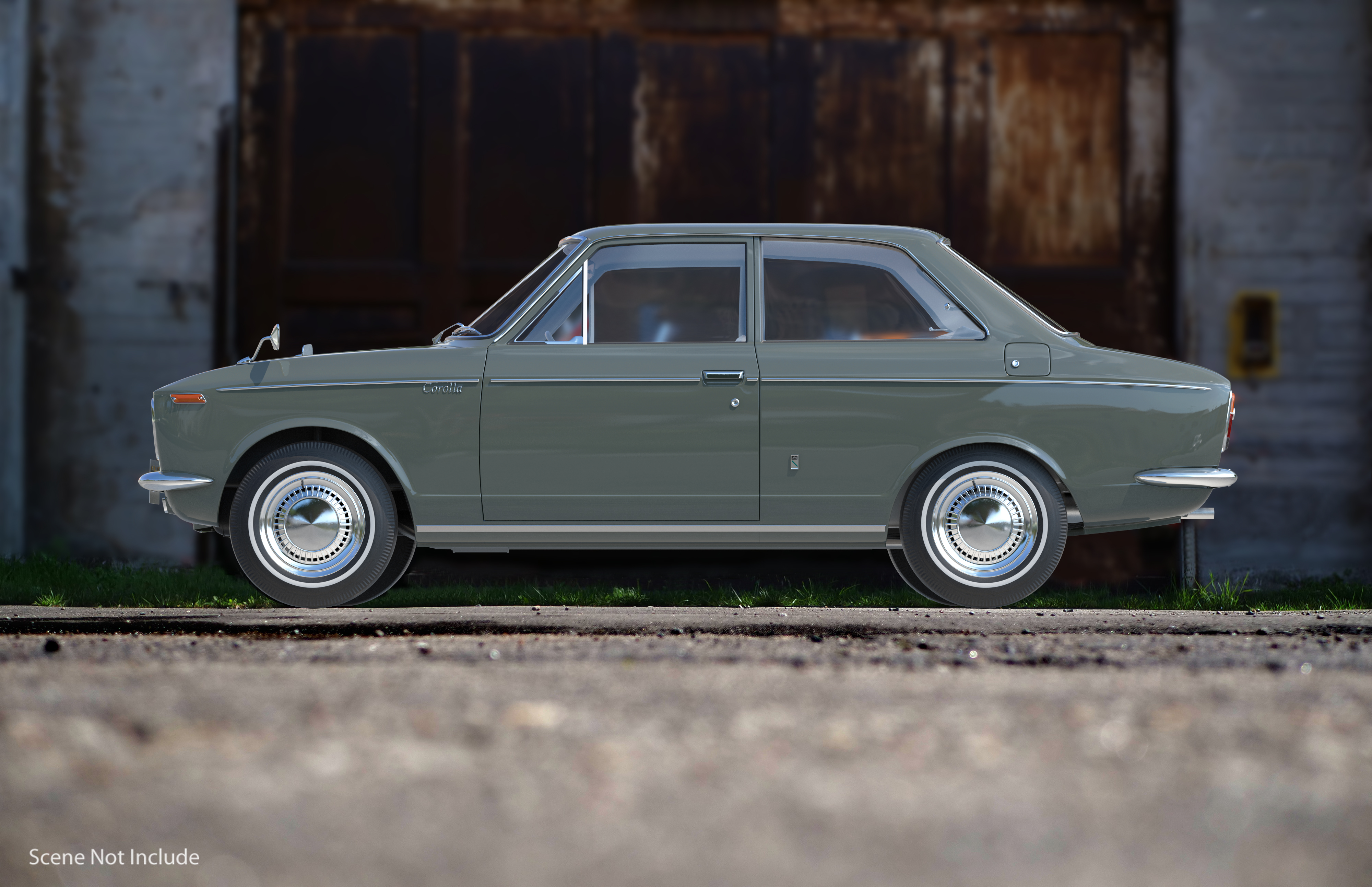 Toyota Corolla E10 1966 Simple Interior Gray 3D model