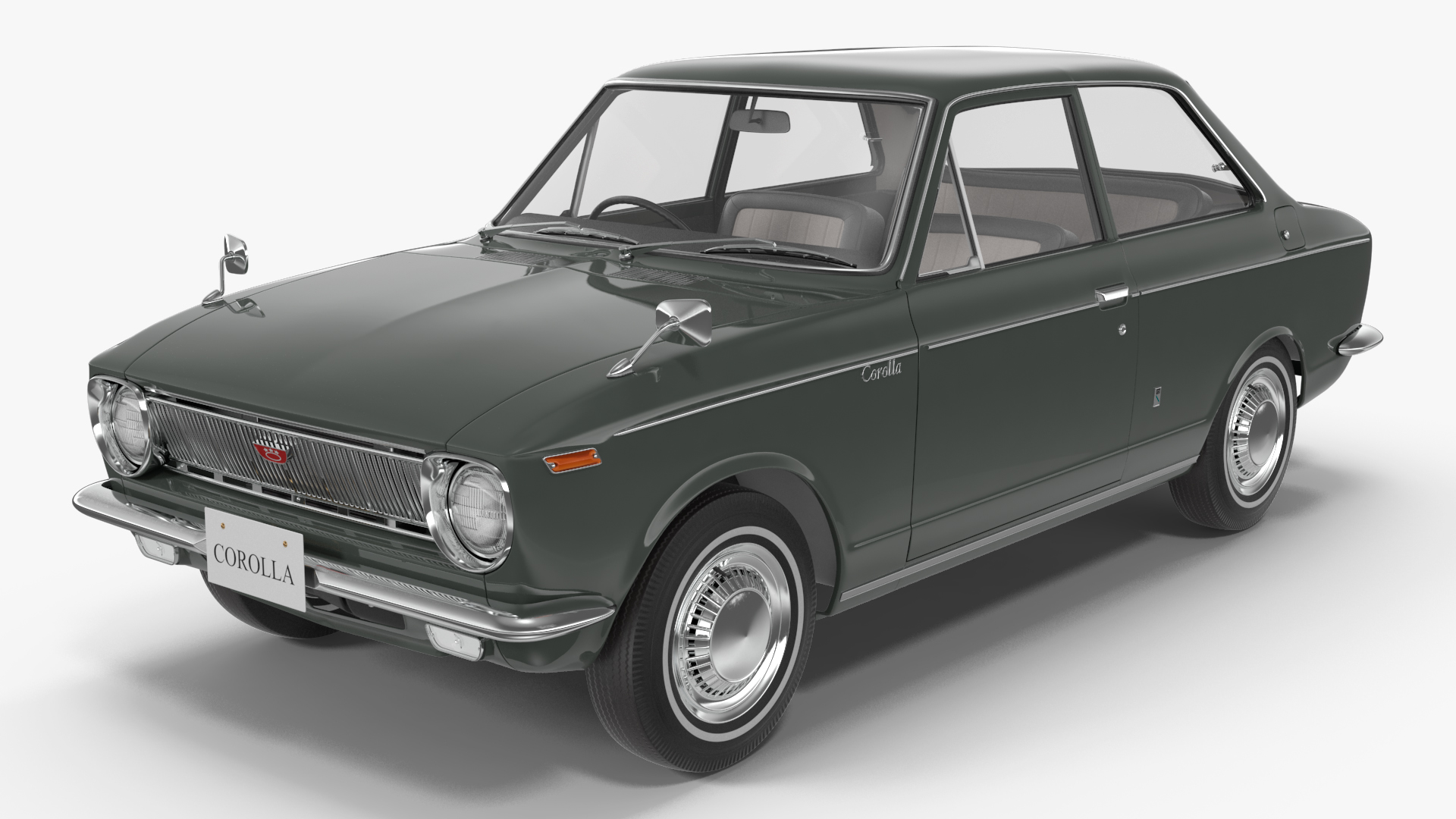 Toyota Corolla E10 1966 Simple Interior Gray 3D model