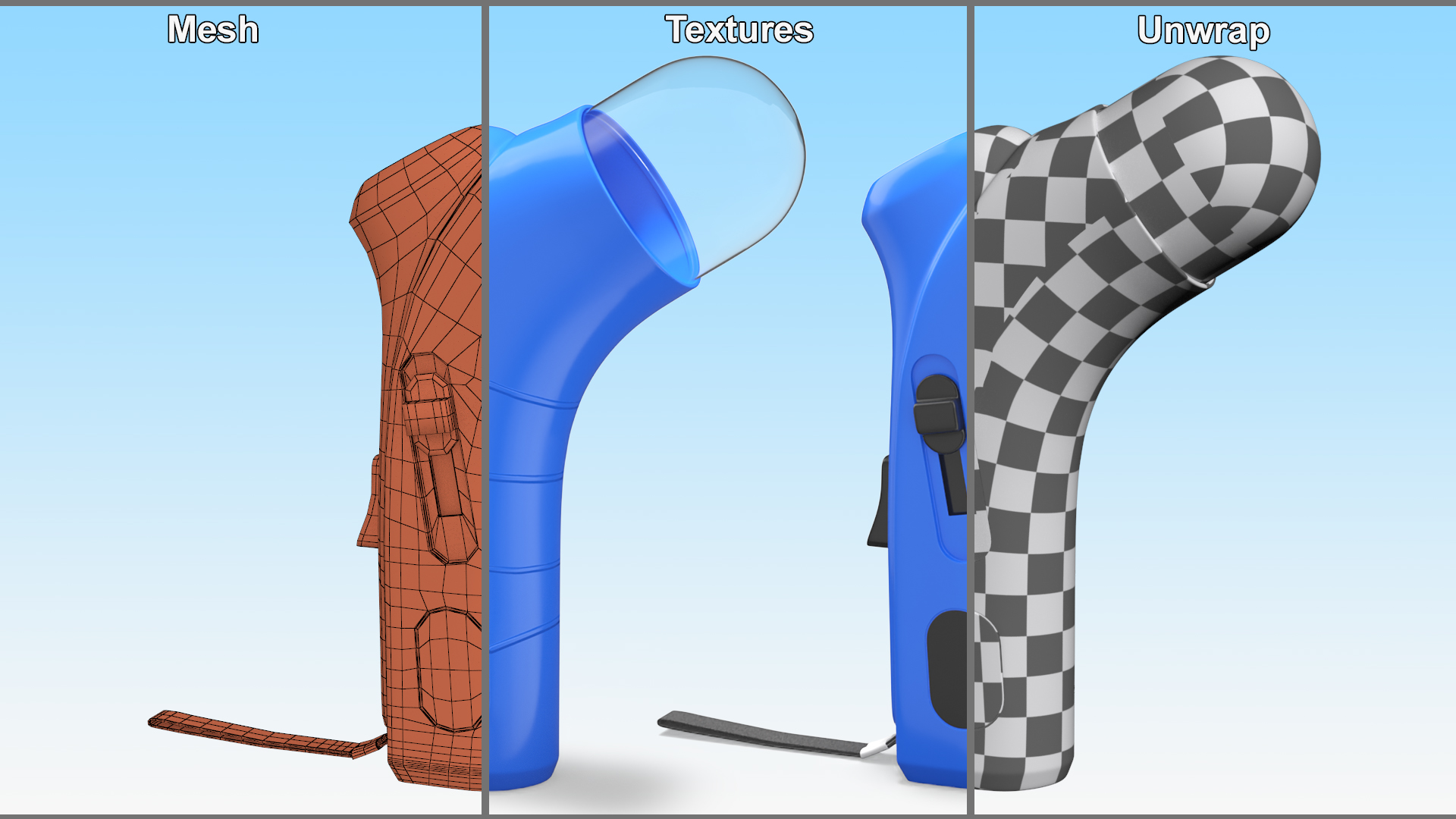 Dog Food Gun Blue 3D