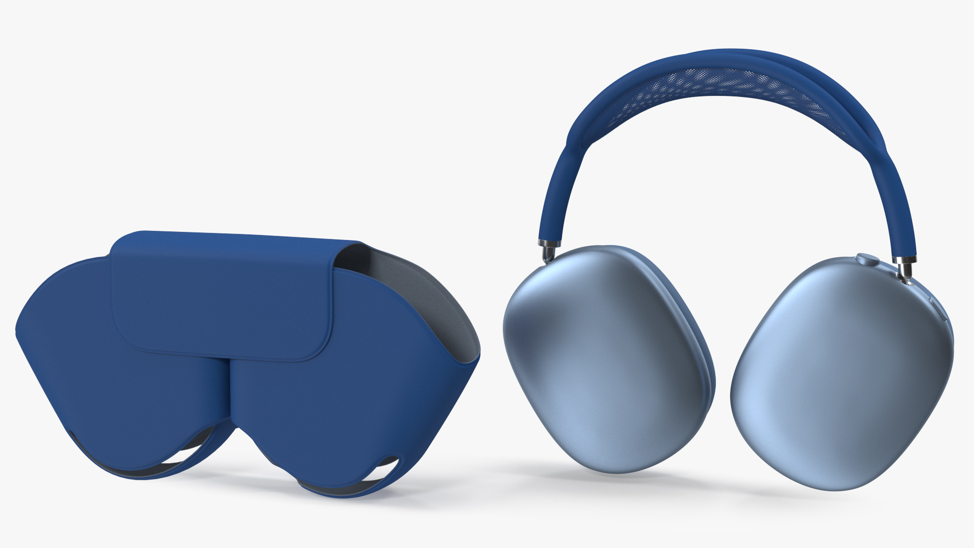3D model Sky Blue AirPods Max with Case