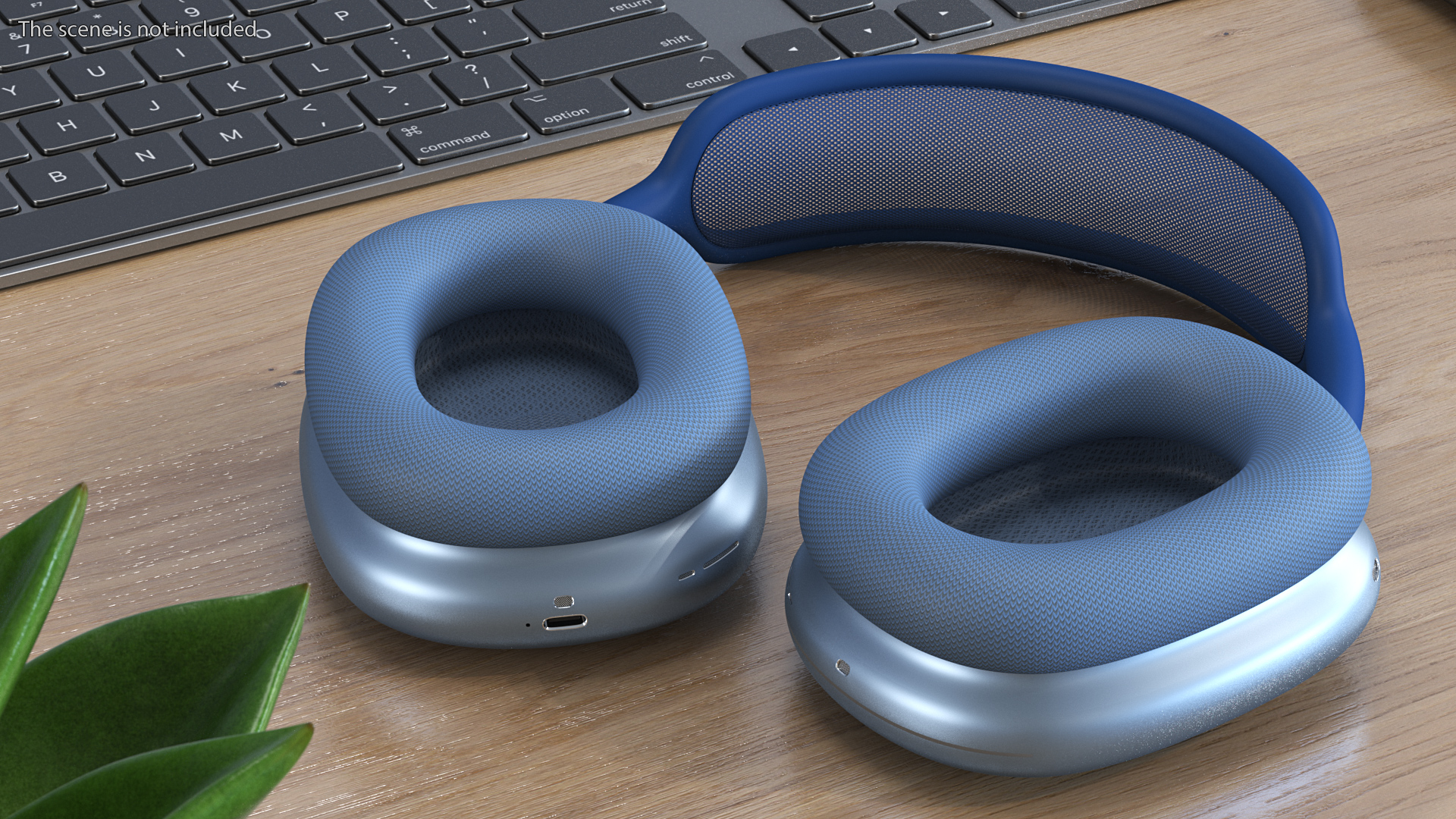 3D model Sky Blue AirPods Max with Case
