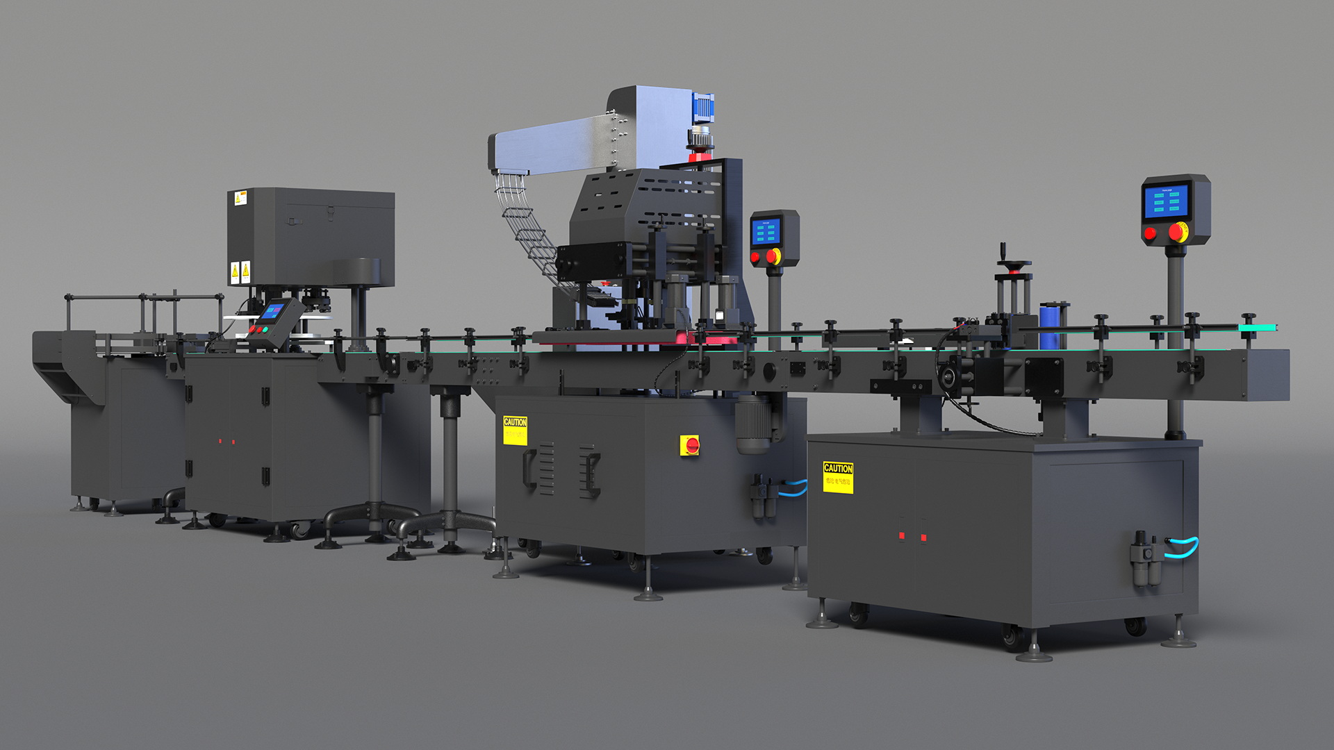 Snack Packing Machine Production Line 3D