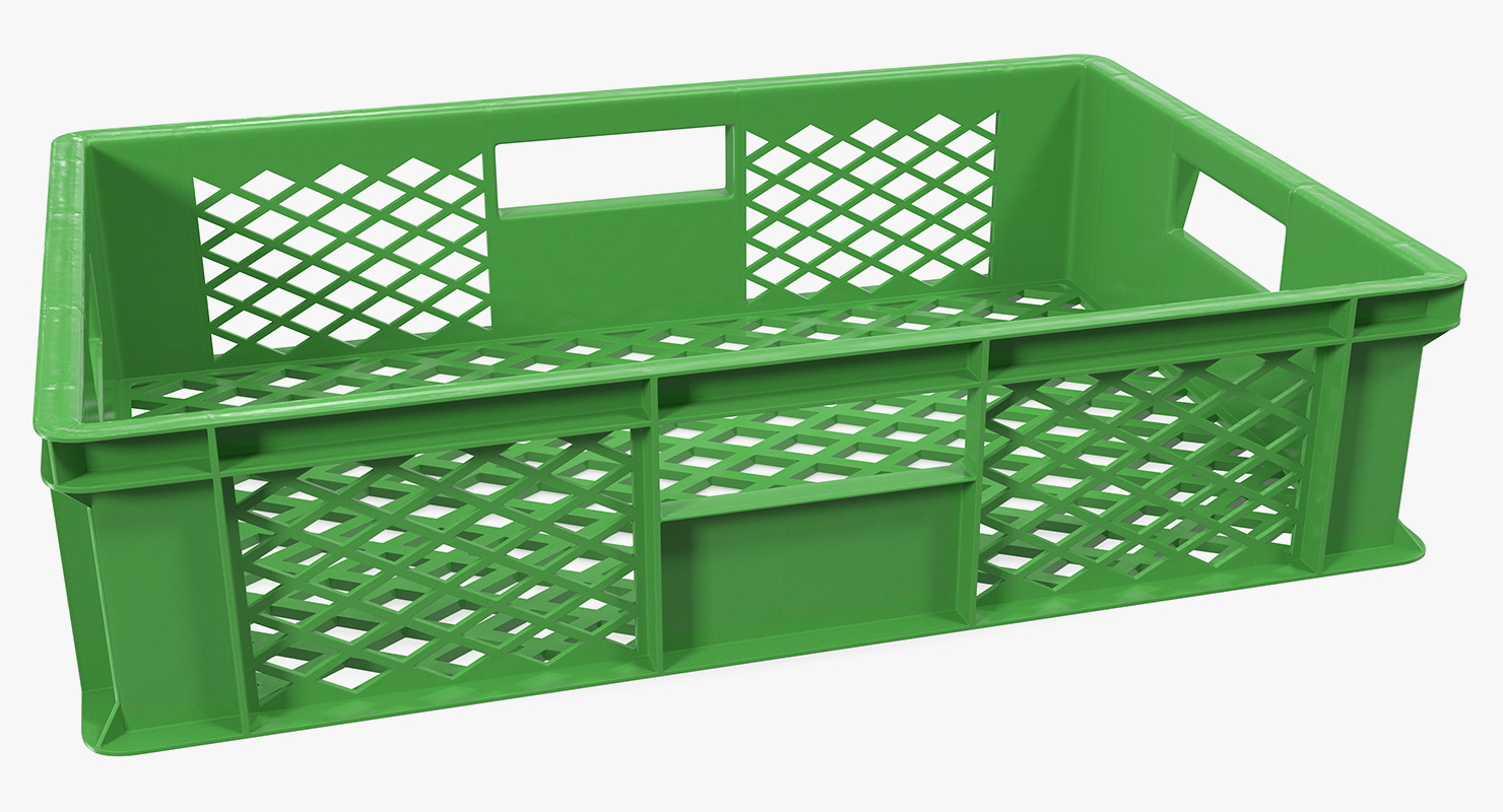 3D Square Solid Plastic Crate