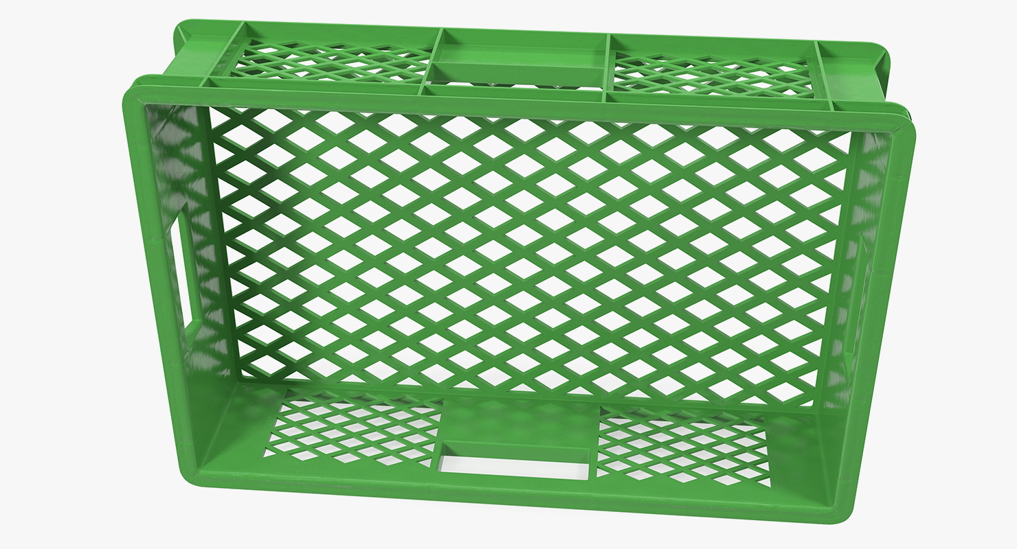 3D Square Solid Plastic Crate