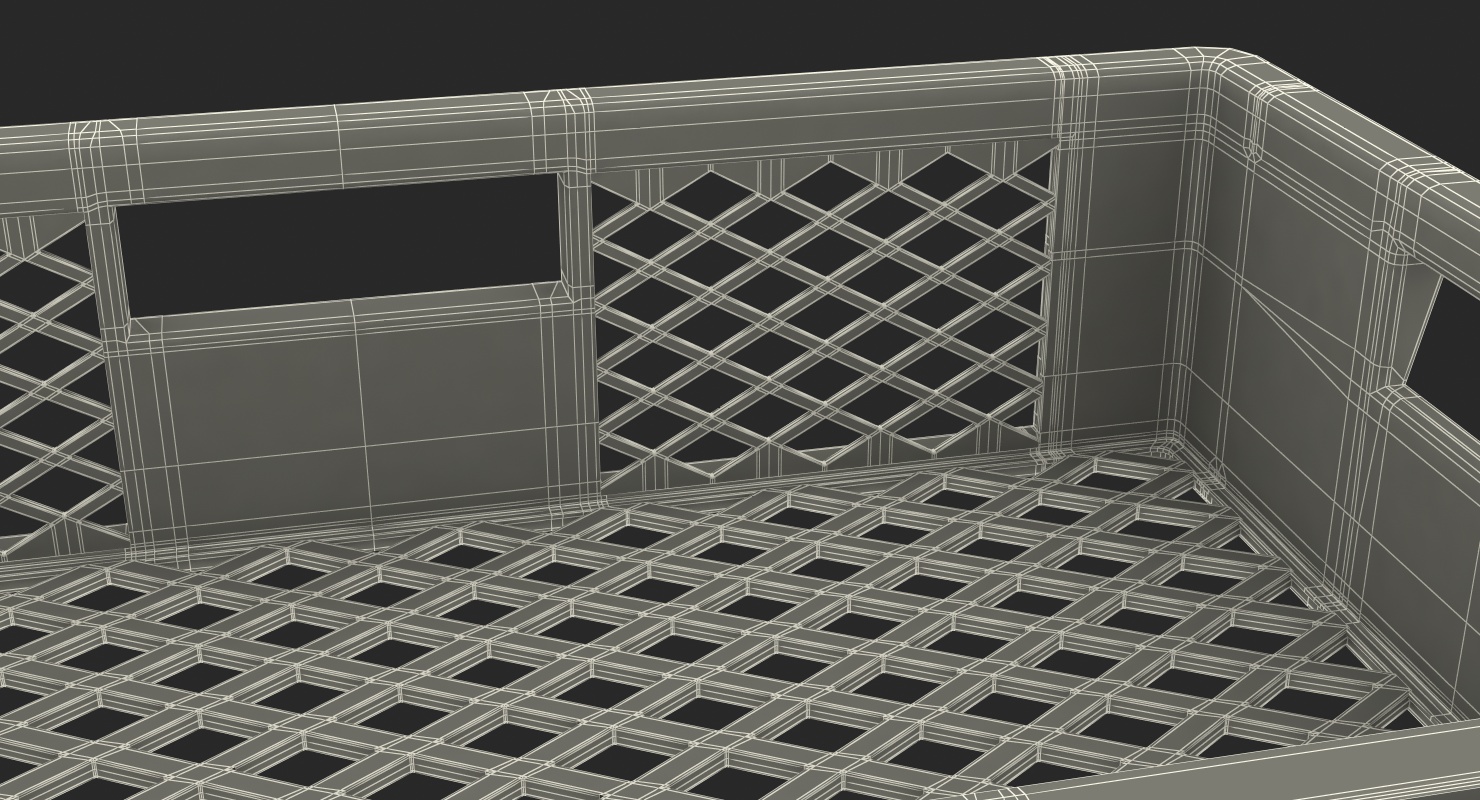 3D Square Solid Plastic Crate