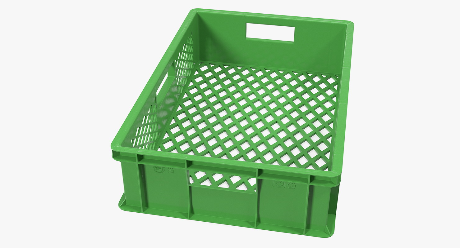 3D Square Solid Plastic Crate