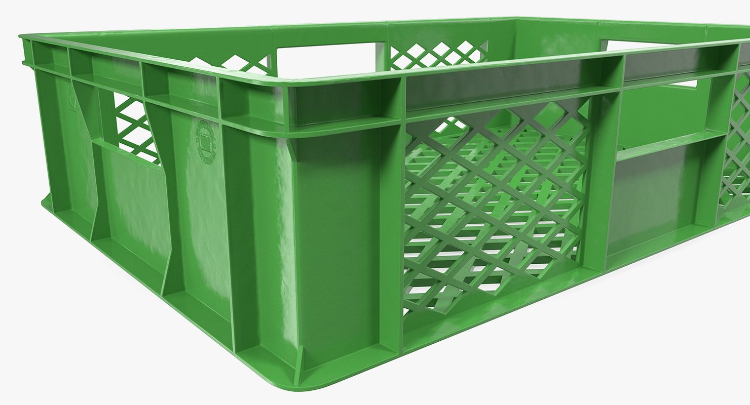 3D Square Solid Plastic Crate