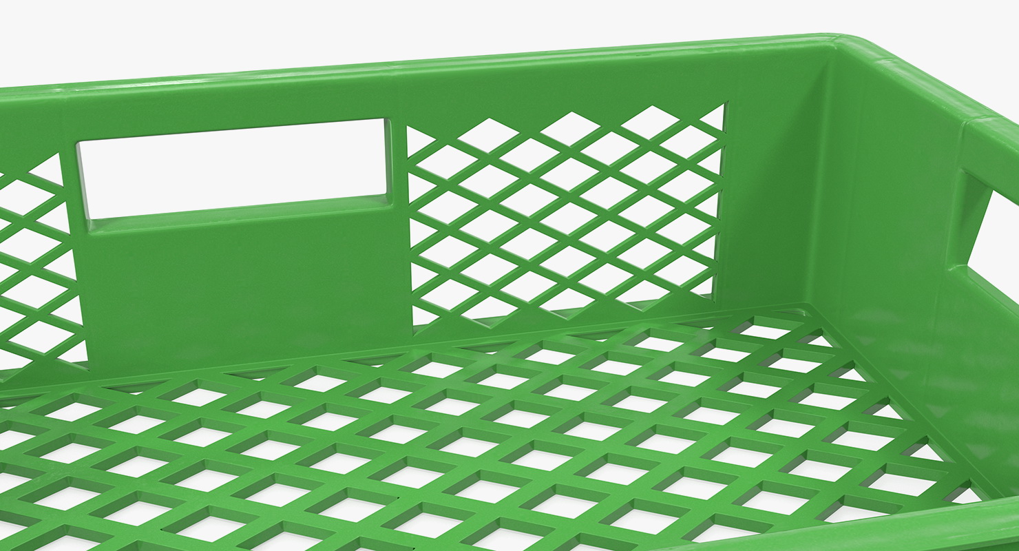 3D Square Solid Plastic Crate