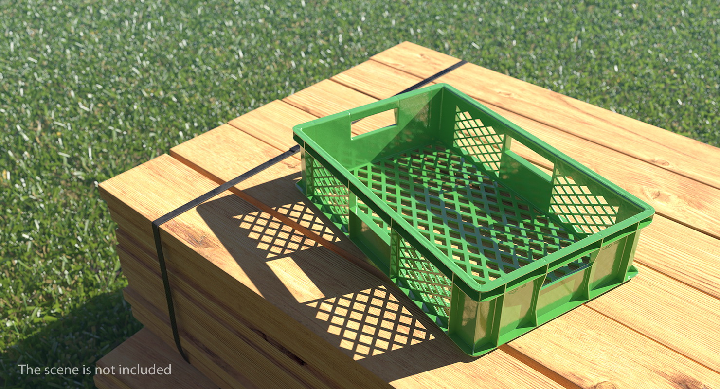 3D Square Solid Plastic Crate