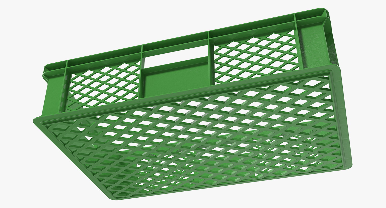 3D Square Solid Plastic Crate