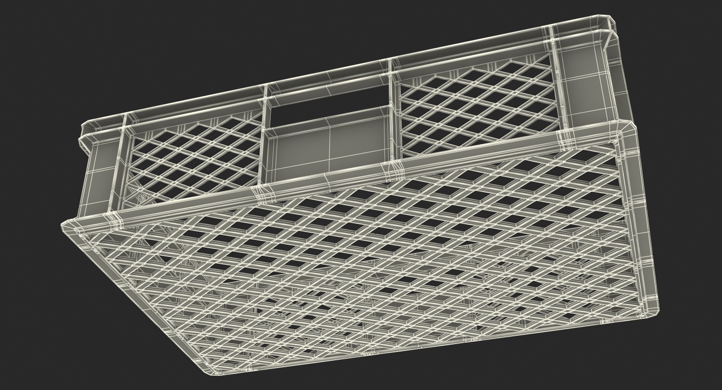 3D Square Solid Plastic Crate