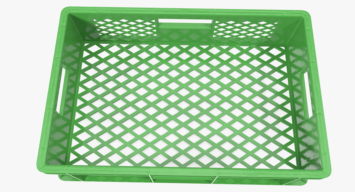 3D Square Solid Plastic Crate