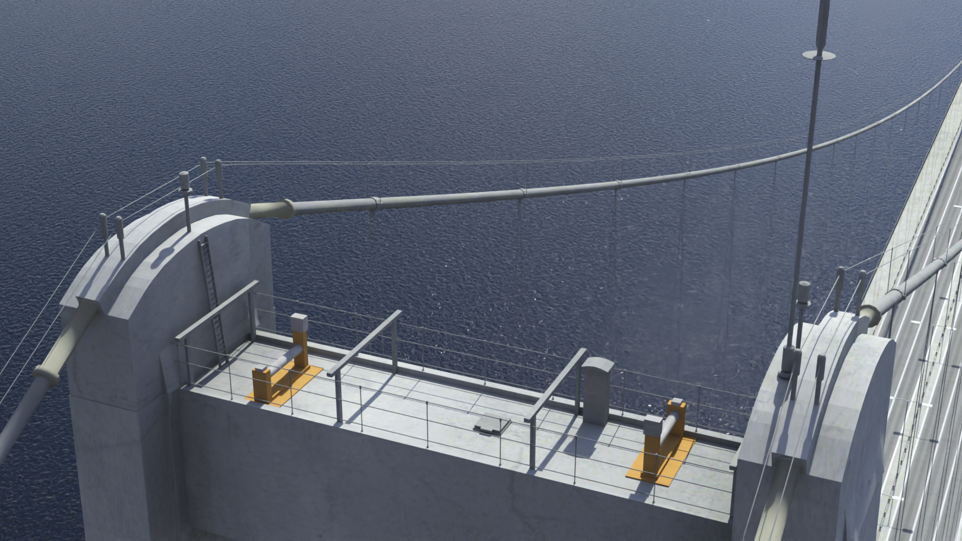 Bosphorus Suspension Bridge Structure 3D