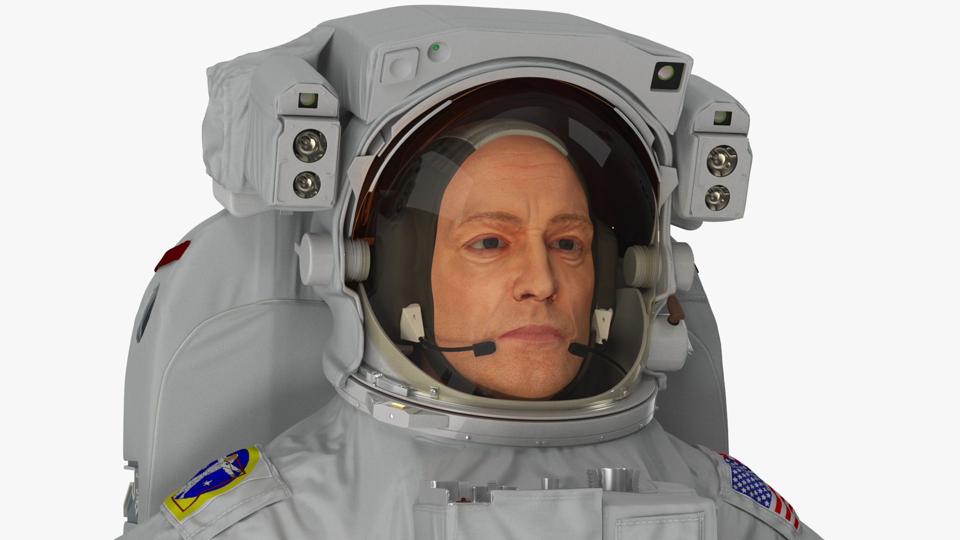 Astronaut in Extravehicular Mobility Unit Rigged for Cinema 4D 3D