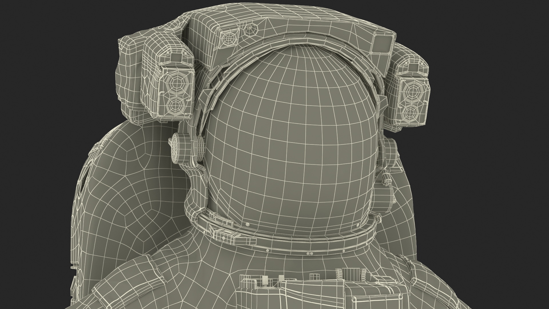 Astronaut in Extravehicular Mobility Unit Rigged for Cinema 4D 3D