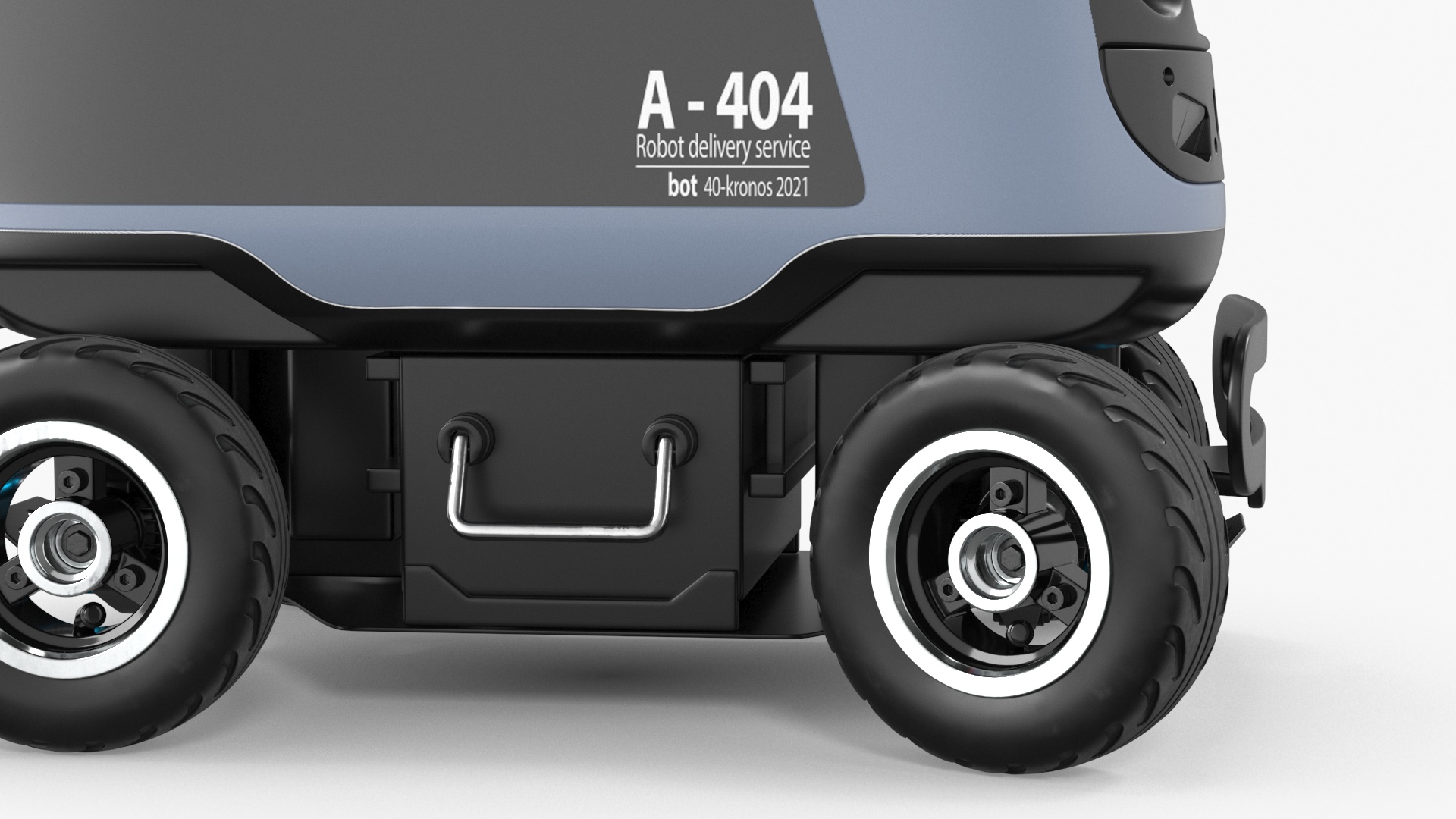 3D model Black Delivery Robot Kiwibot Rigged