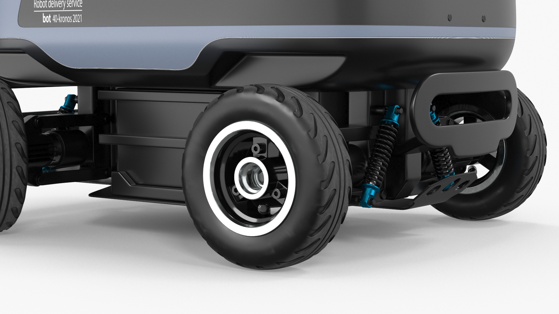 3D model Black Delivery Robot Kiwibot Rigged