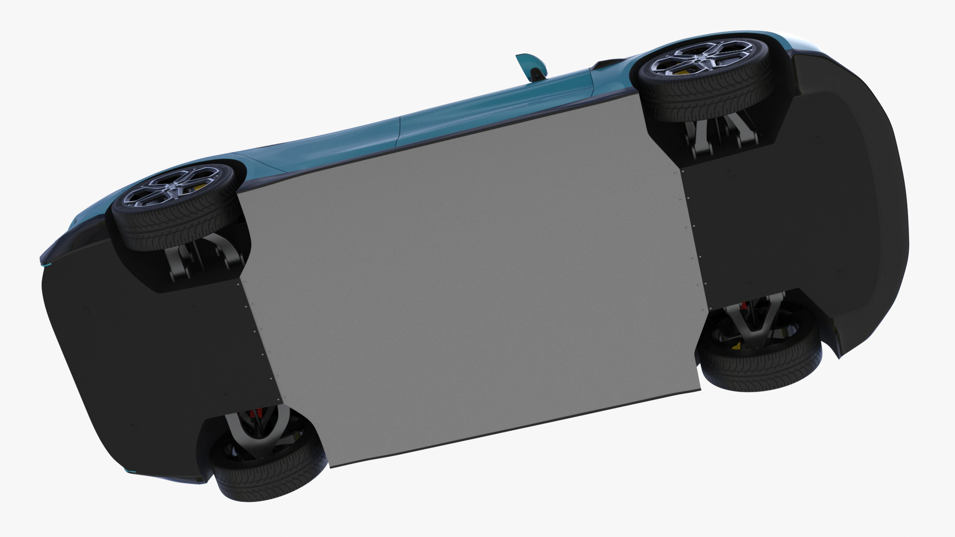 EVgo Fast Charging Station and Electric Cars 3D model
