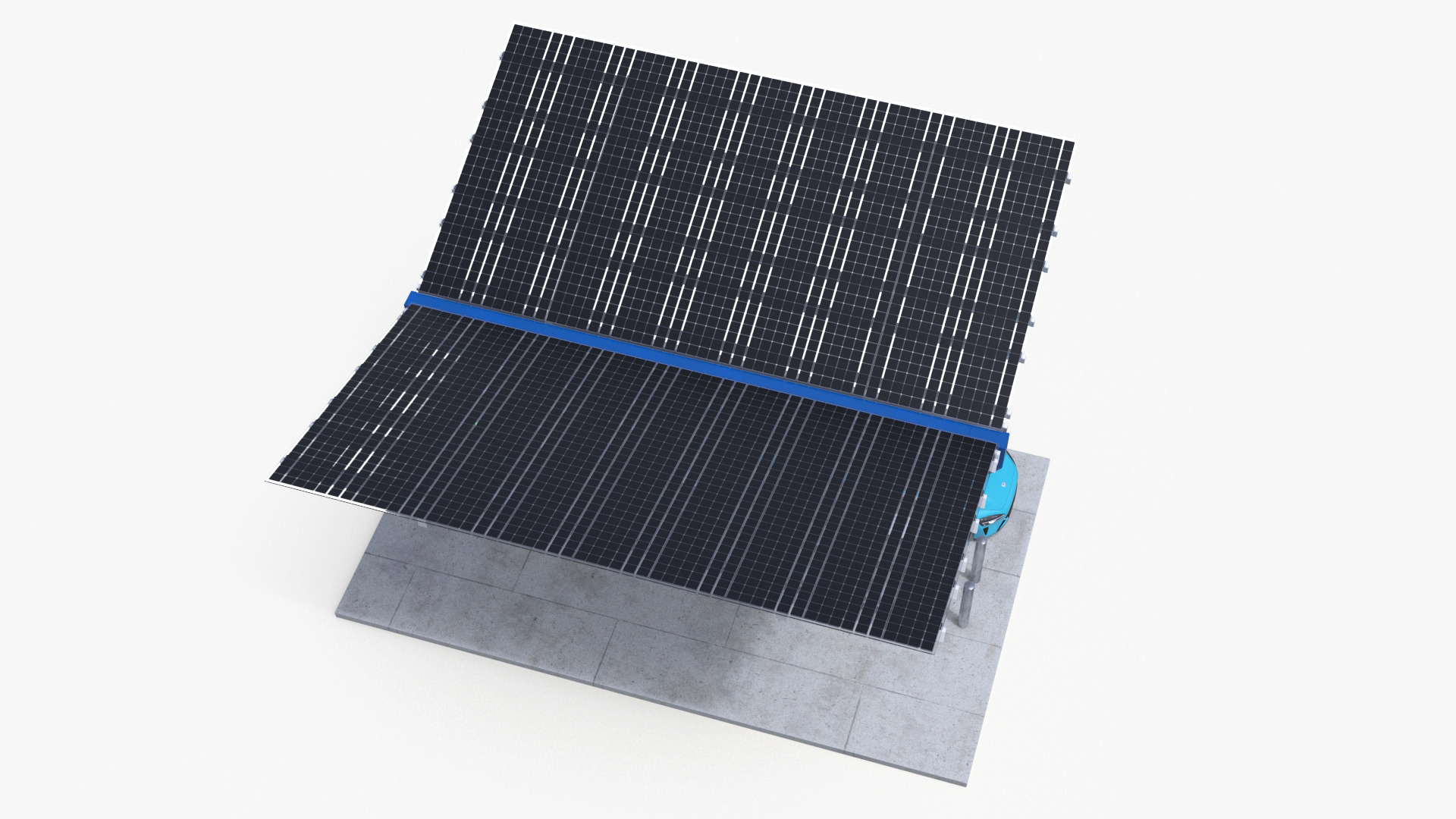 EVgo Fast Charging Station and Electric Cars 3D model