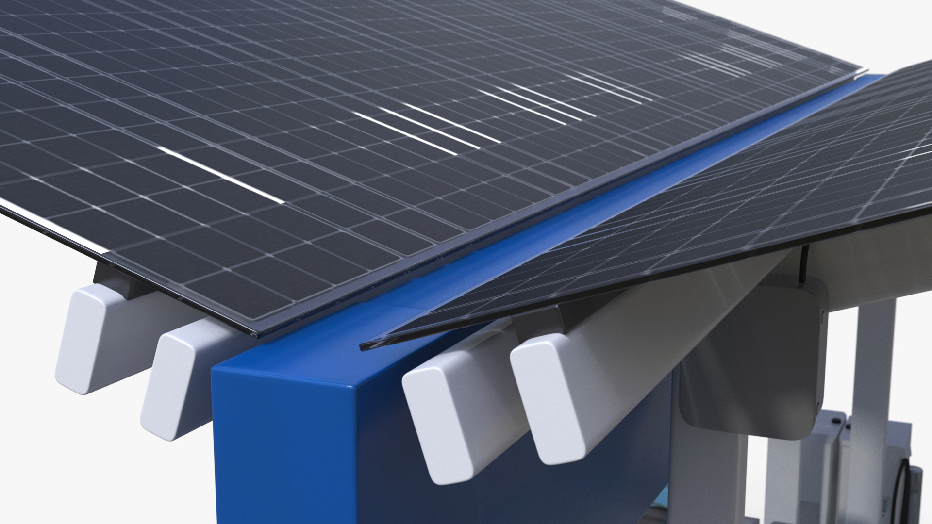 EVgo Fast Charging Station and Electric Cars 3D model