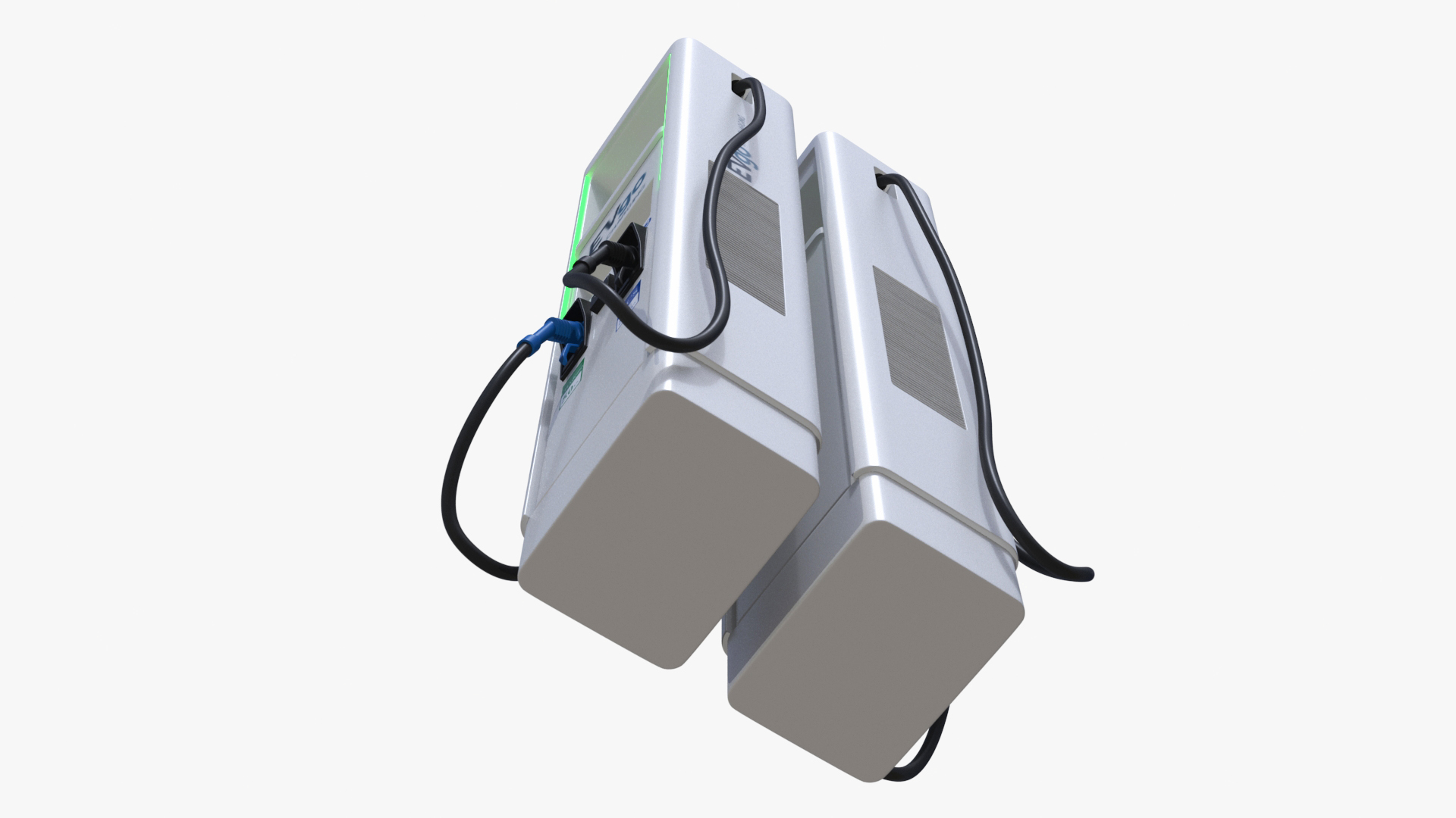 EVgo Fast Charging Station and Electric Cars 3D model