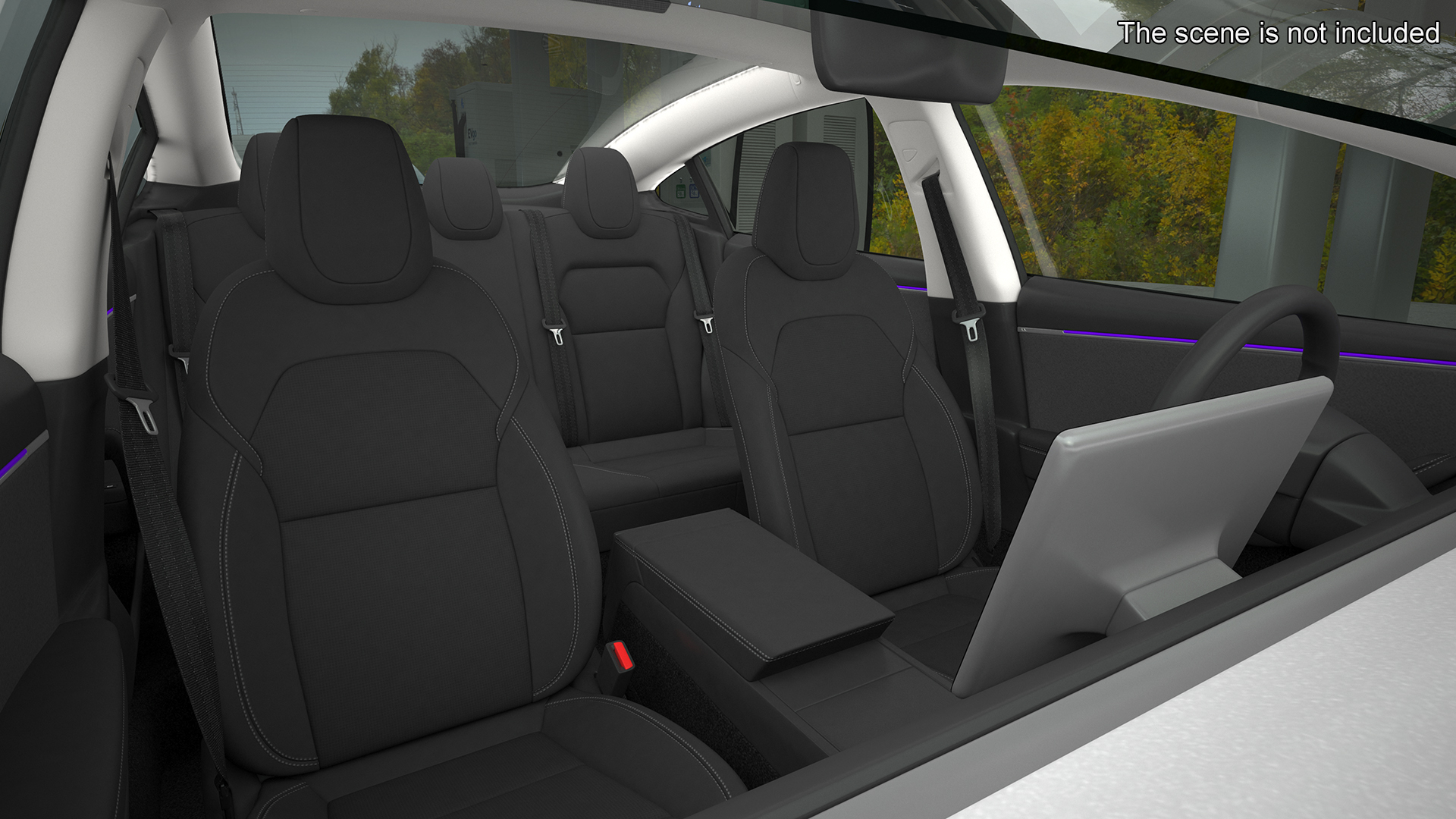 EVgo Fast Charging Station and Electric Cars 3D model