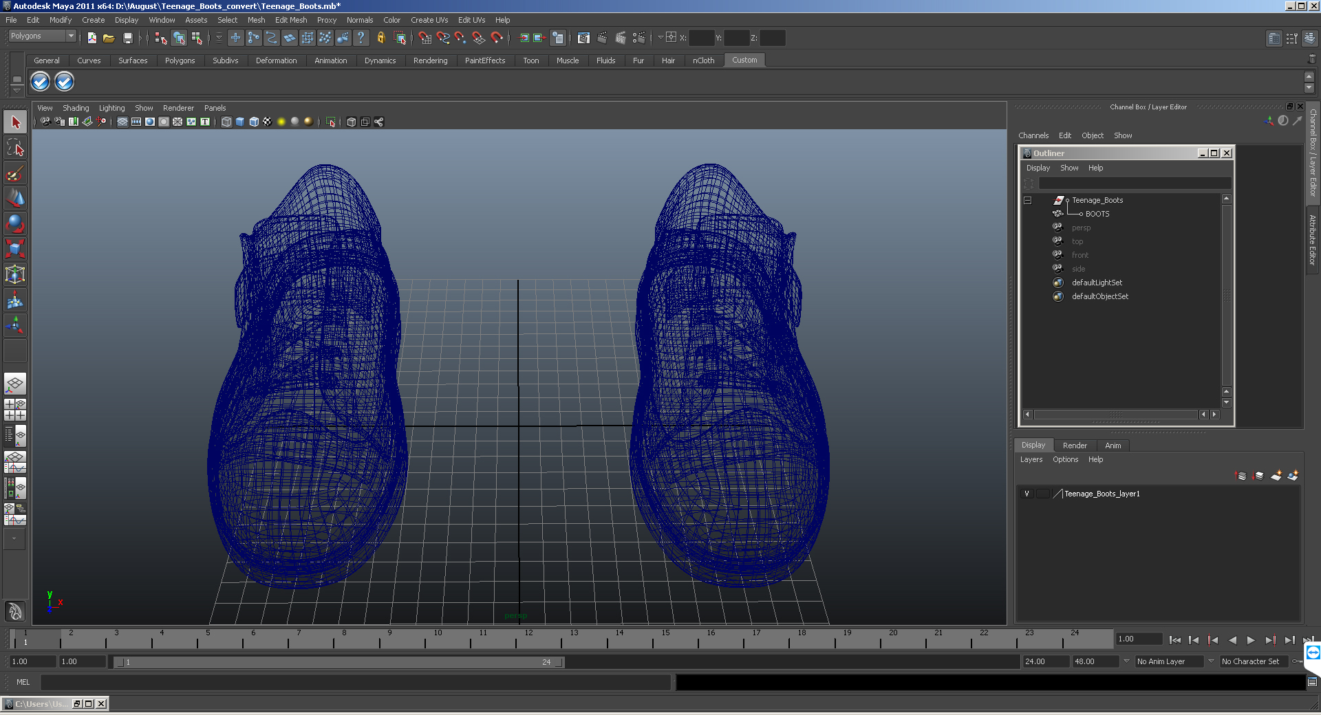 3D Teenage Sneakers