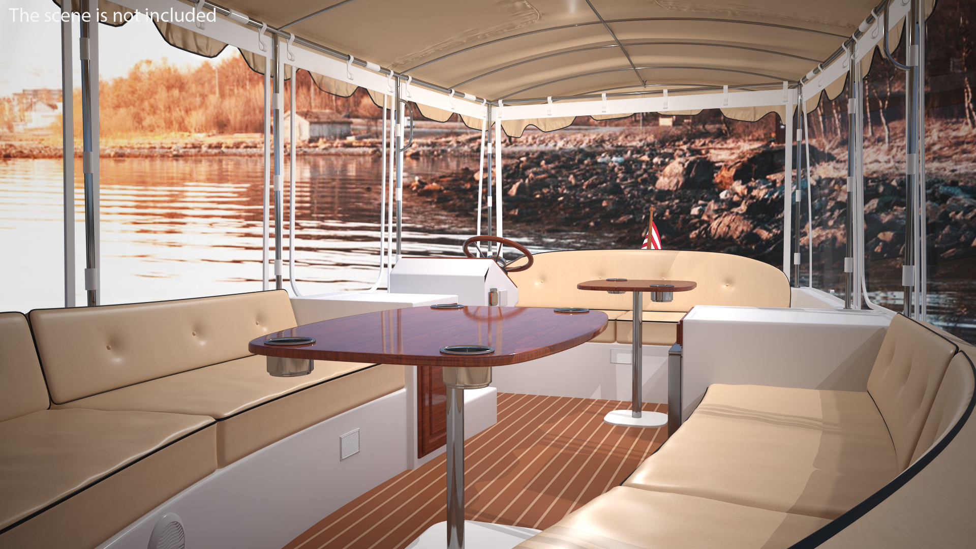 3D Electric Boat Duffy 22 Bay Island model
