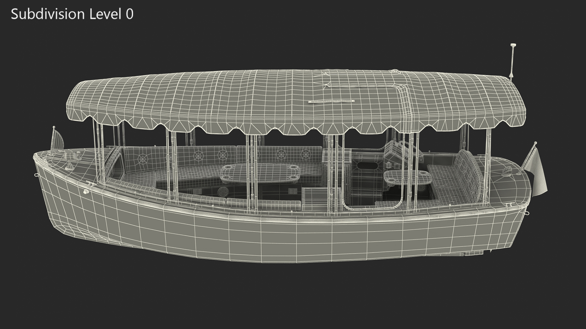 3D Electric Boat Duffy 22 Bay Island model