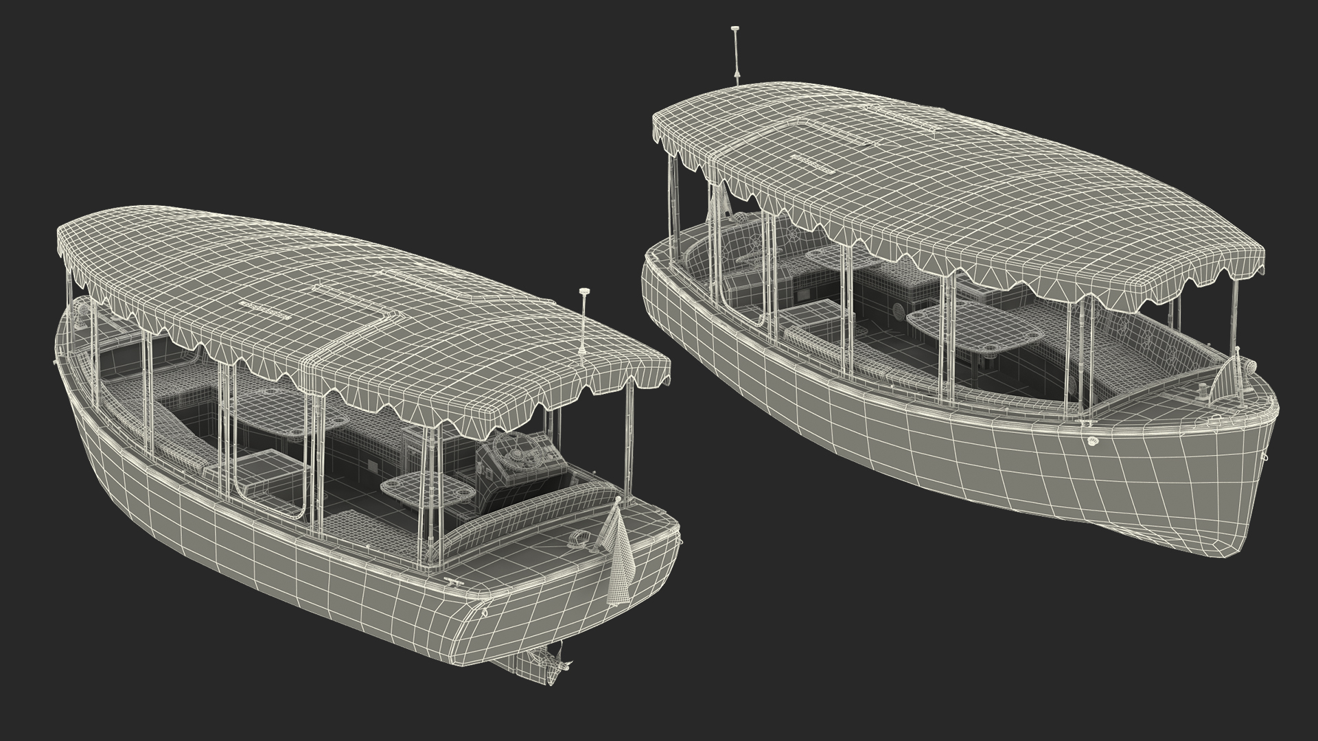 3D Electric Boat Duffy 22 Bay Island model