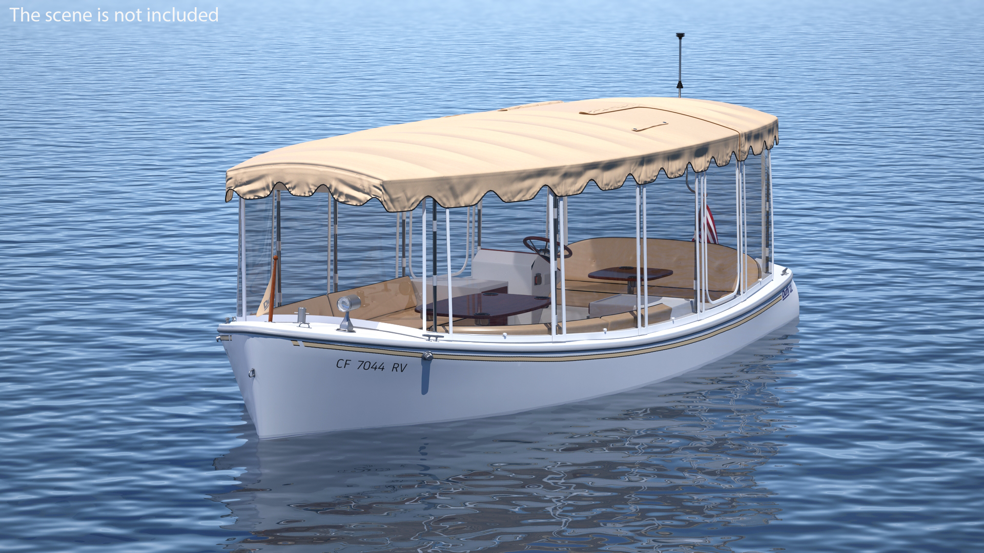 3D Electric Boat Duffy 22 Bay Island model