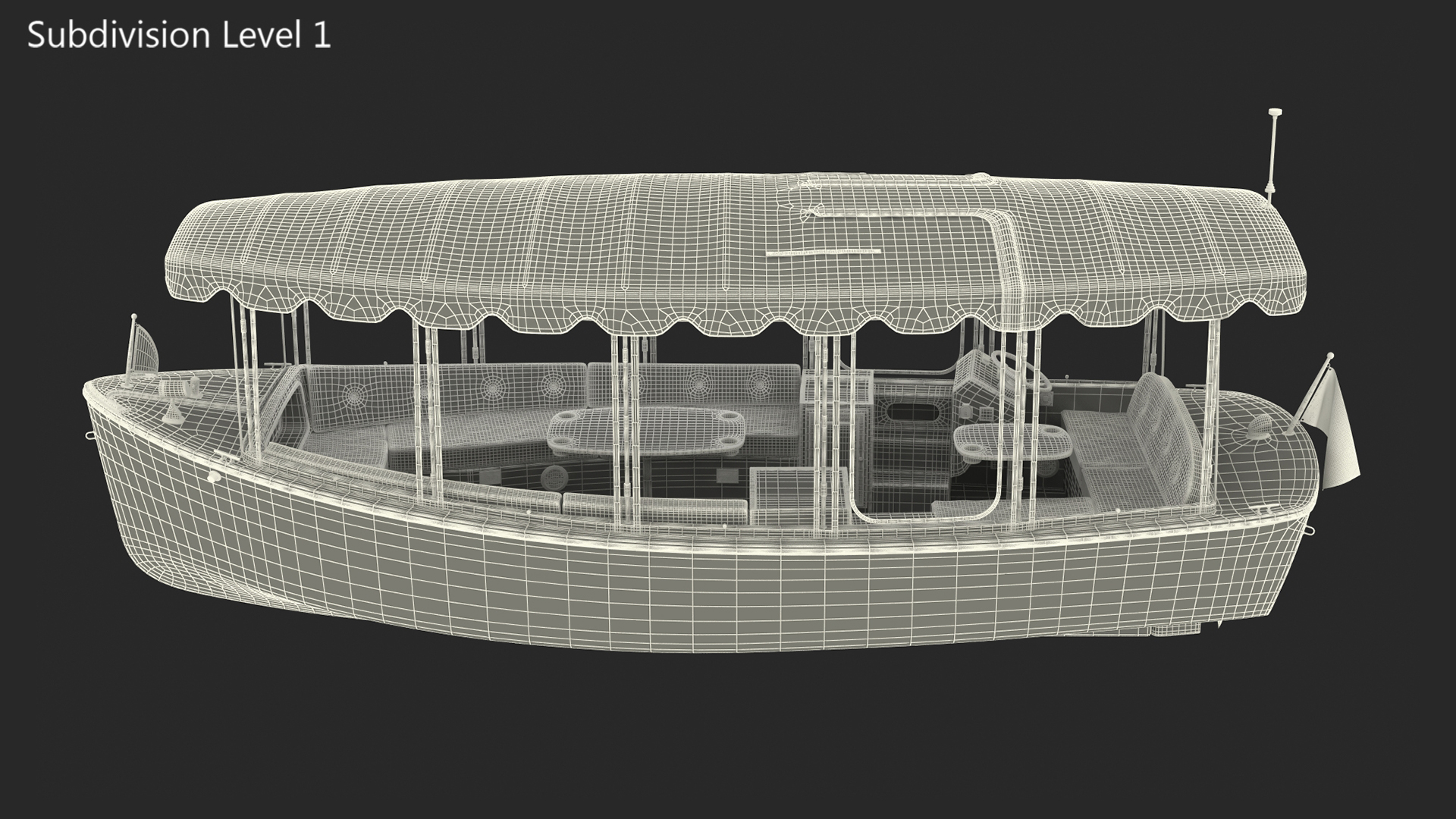 3D Electric Boat Duffy 22 Bay Island model