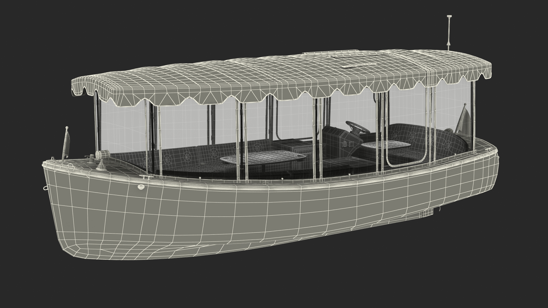 3D Electric Boat Duffy 22 Bay Island model