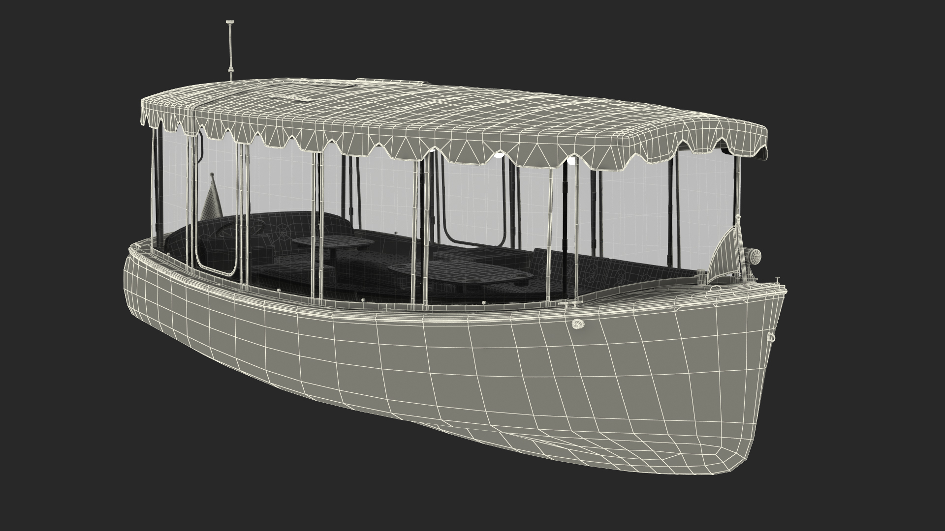 3D Electric Boat Duffy 22 Bay Island model