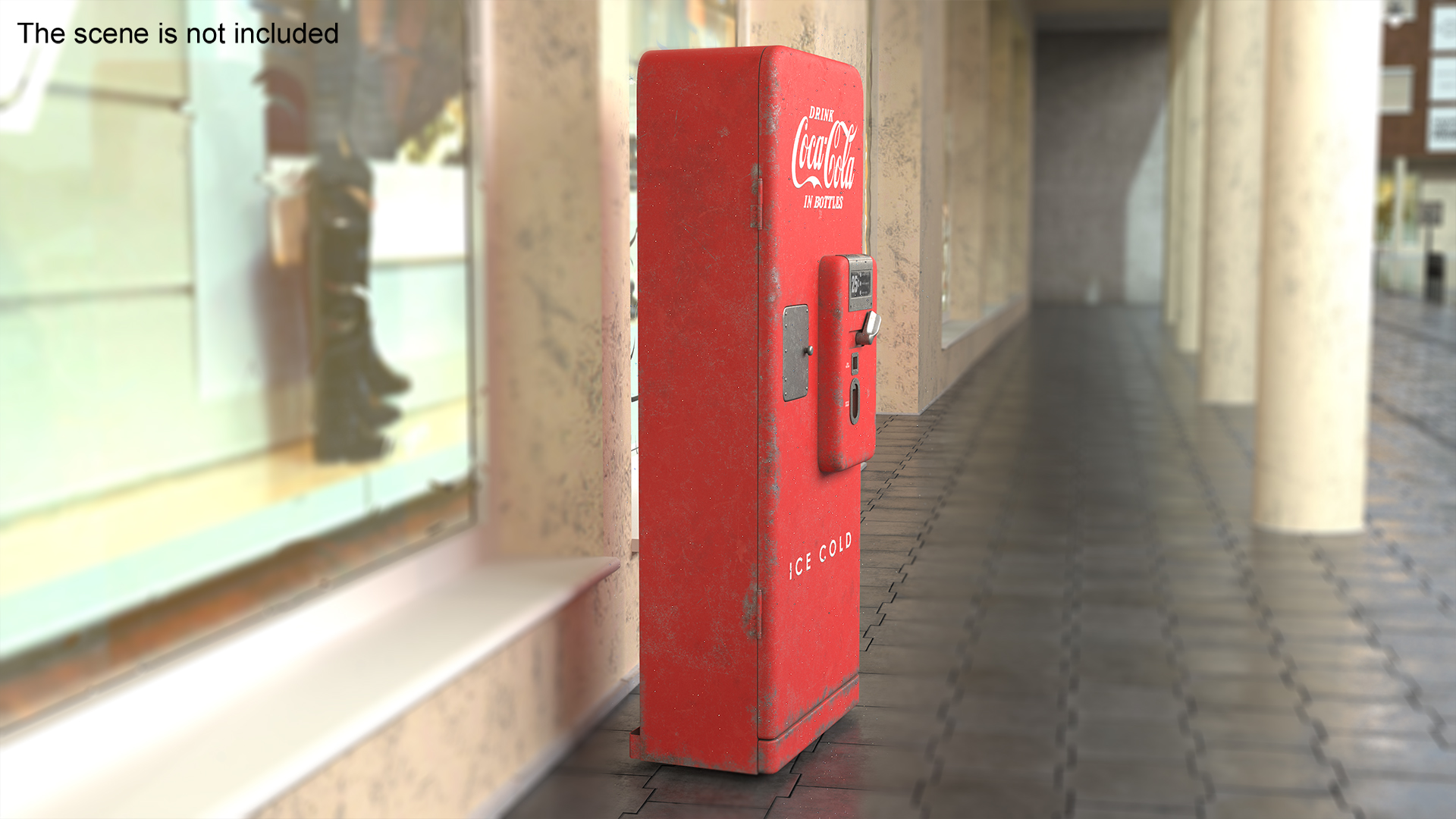 Coca Cola Old Antique Bottles Soda Machine 3D