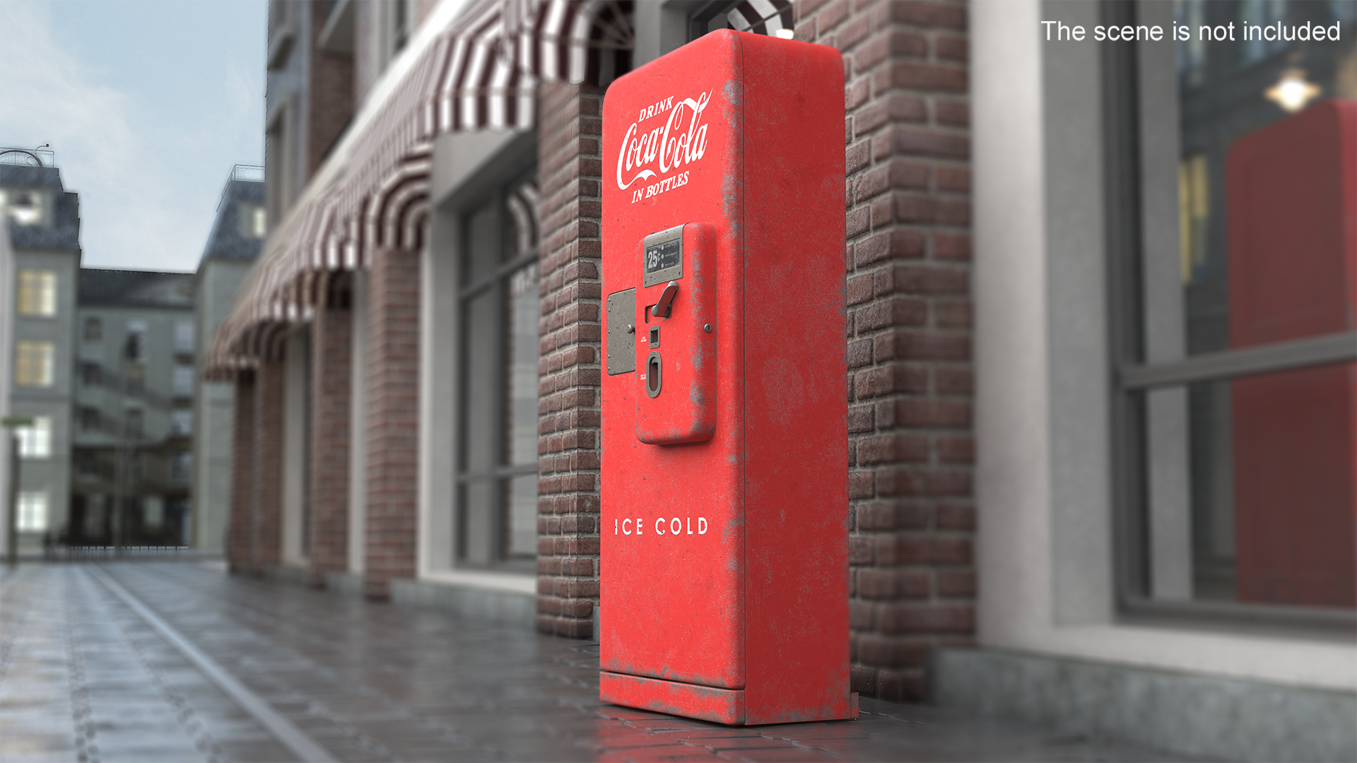 Coca Cola Old Antique Bottles Soda Machine 3D