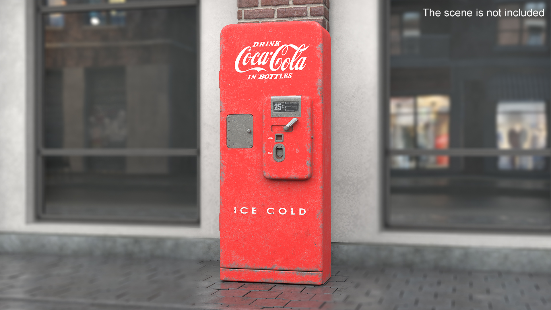 Coca Cola Old Antique Bottles Soda Machine 3D