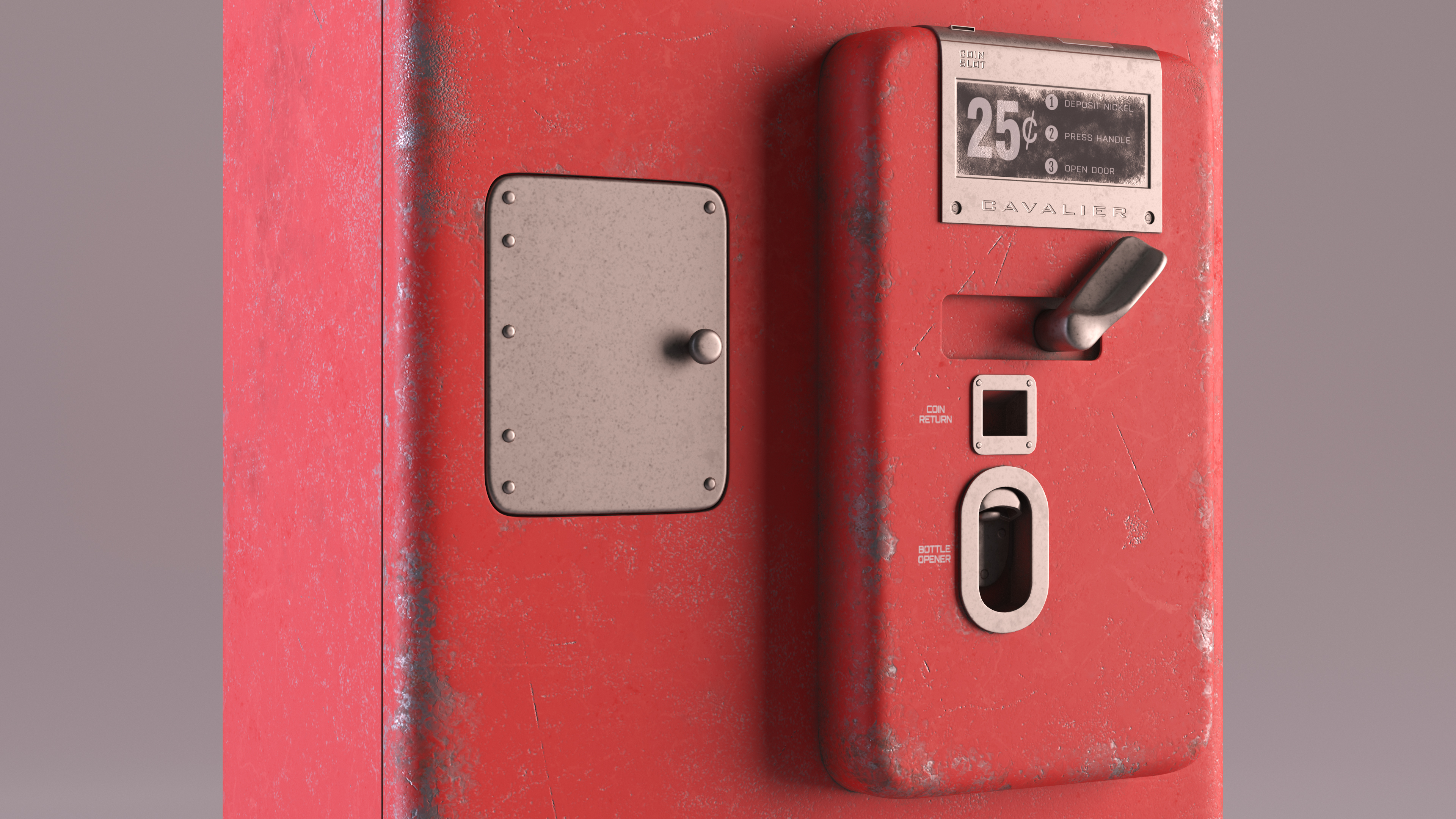 Coca Cola Old Antique Bottles Soda Machine 3D