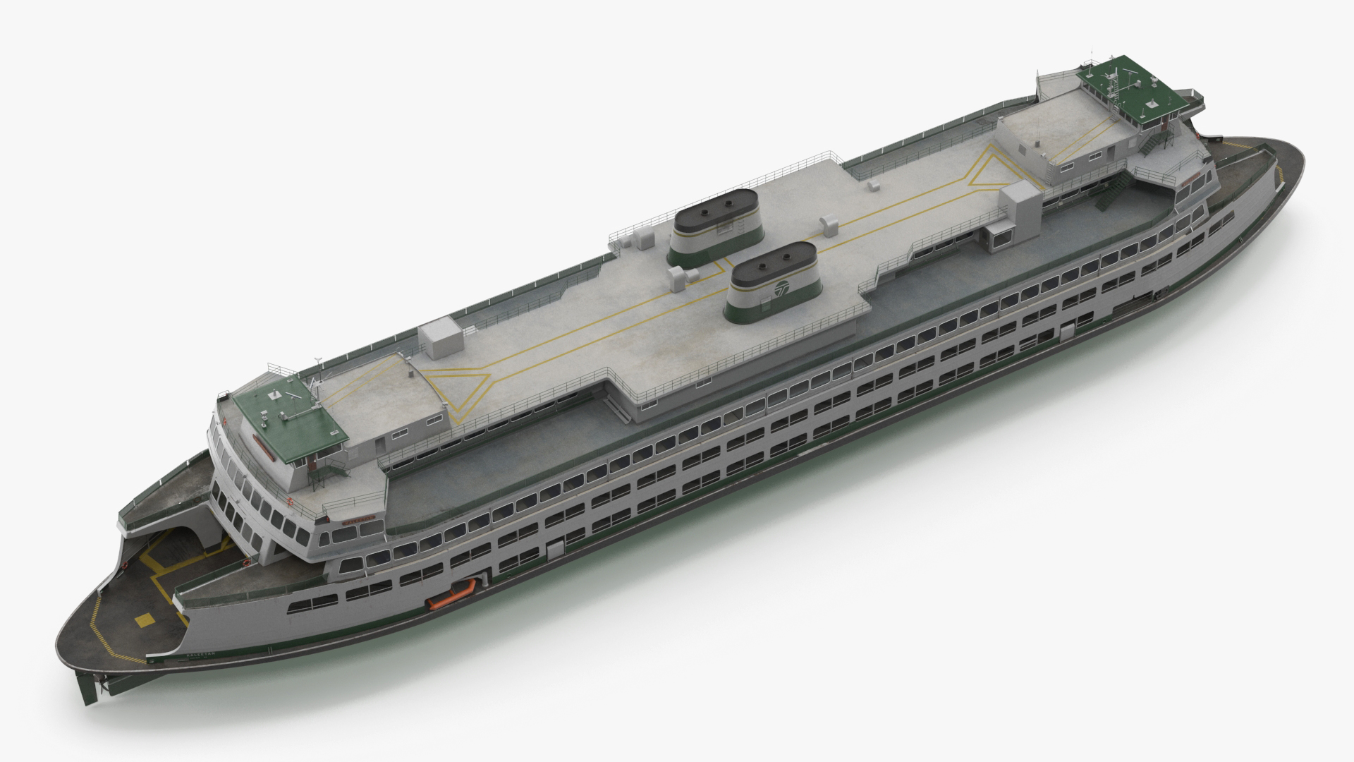 3D Washington State Ferry Super Class MV Kaleetan